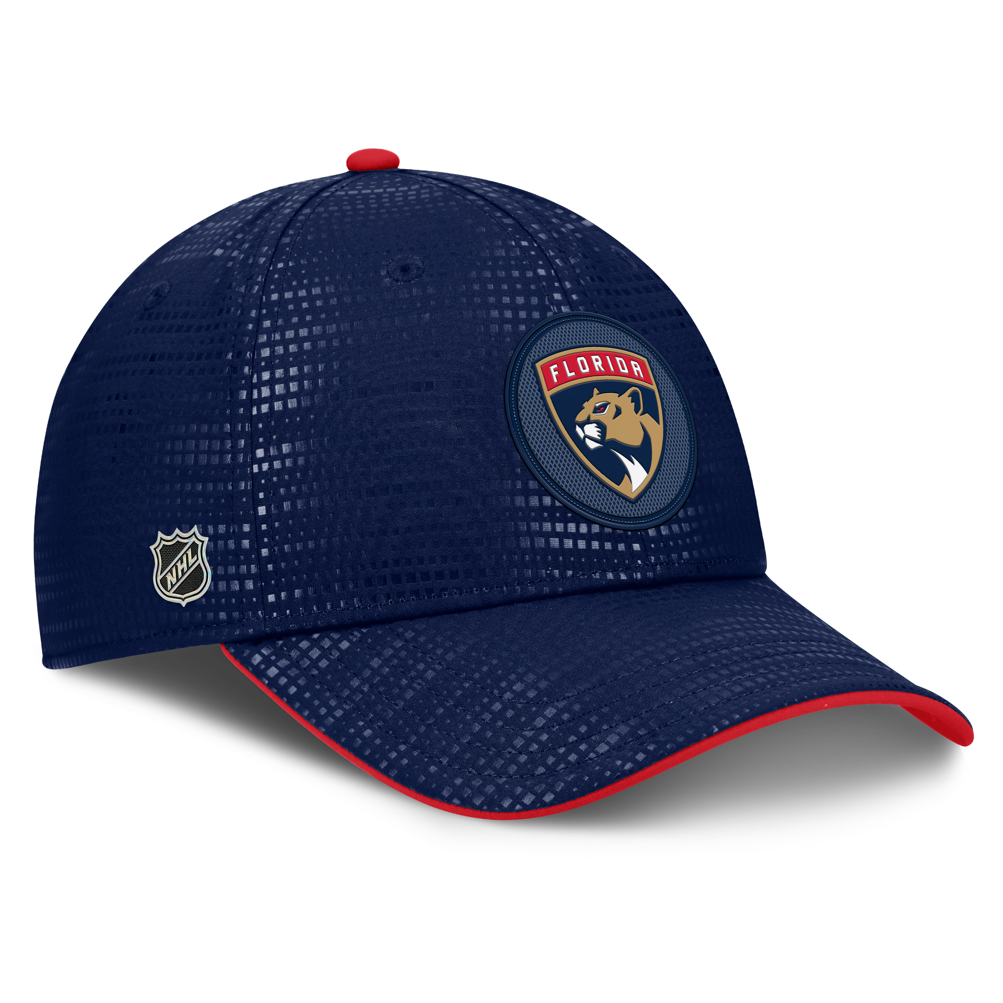 Casquette Fanatics bleu marine Florida Panthers Authentic Pro Rink Stretch Fit pour homme