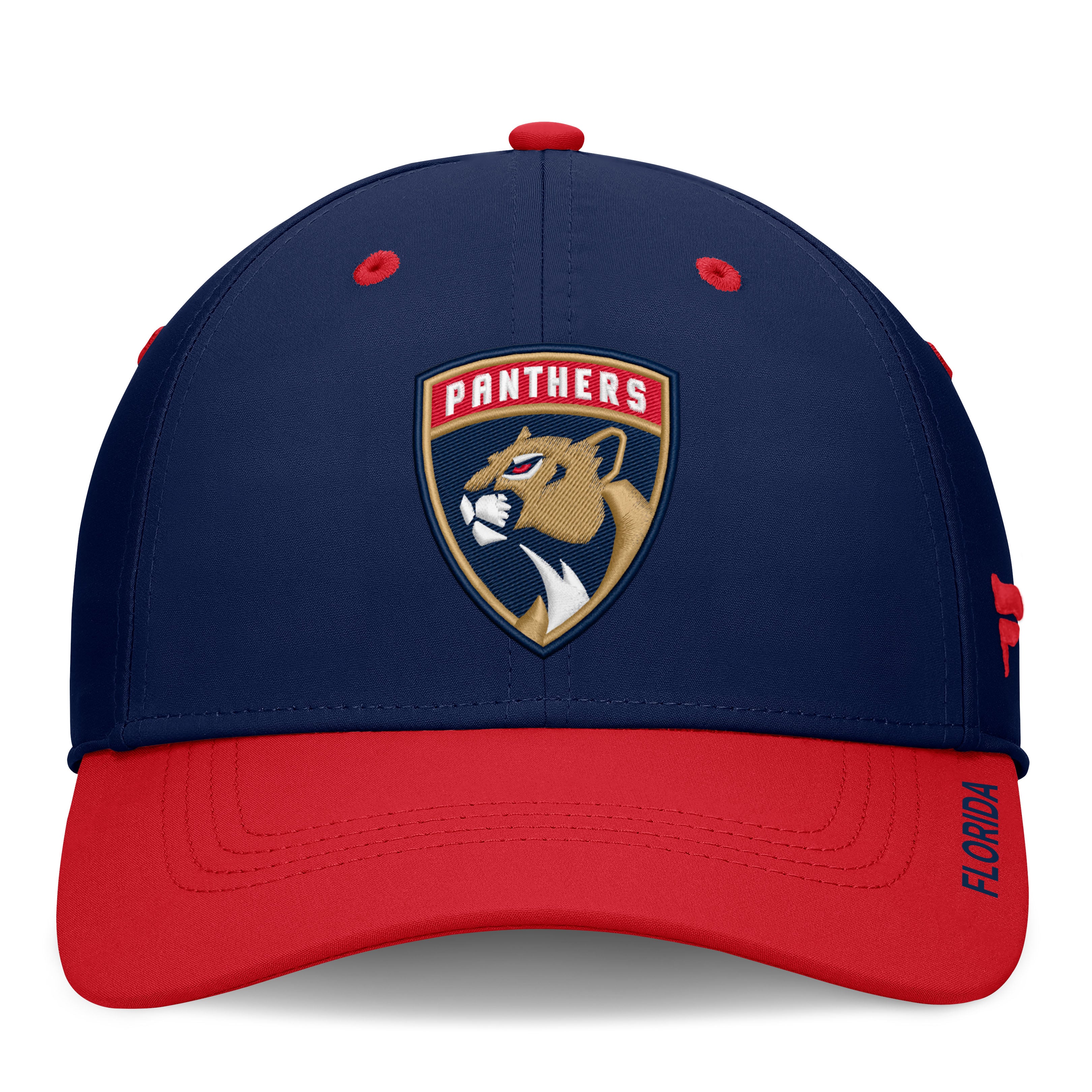 Men's Fanatics Navy/Red Florida Panthers Authentic Pro Rink Stretch Hat