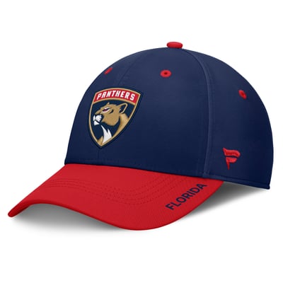 Men's Florida Panthers Fanatics Navy/Red Authentic Pro Rink Stretch Hat