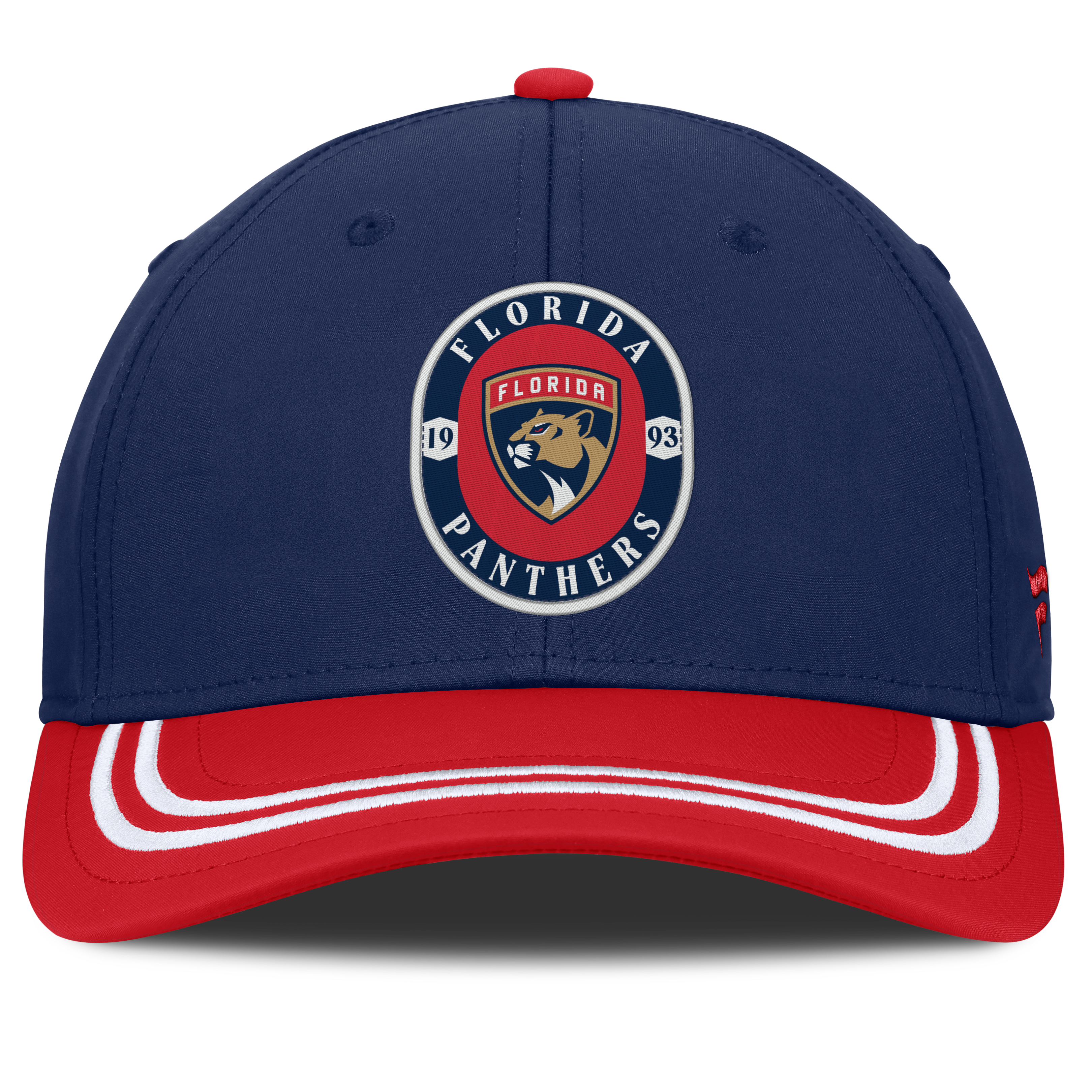 Casquette extensible Fanatics Fundamental pour homme, bleu marine et rouge, Florida Panthers