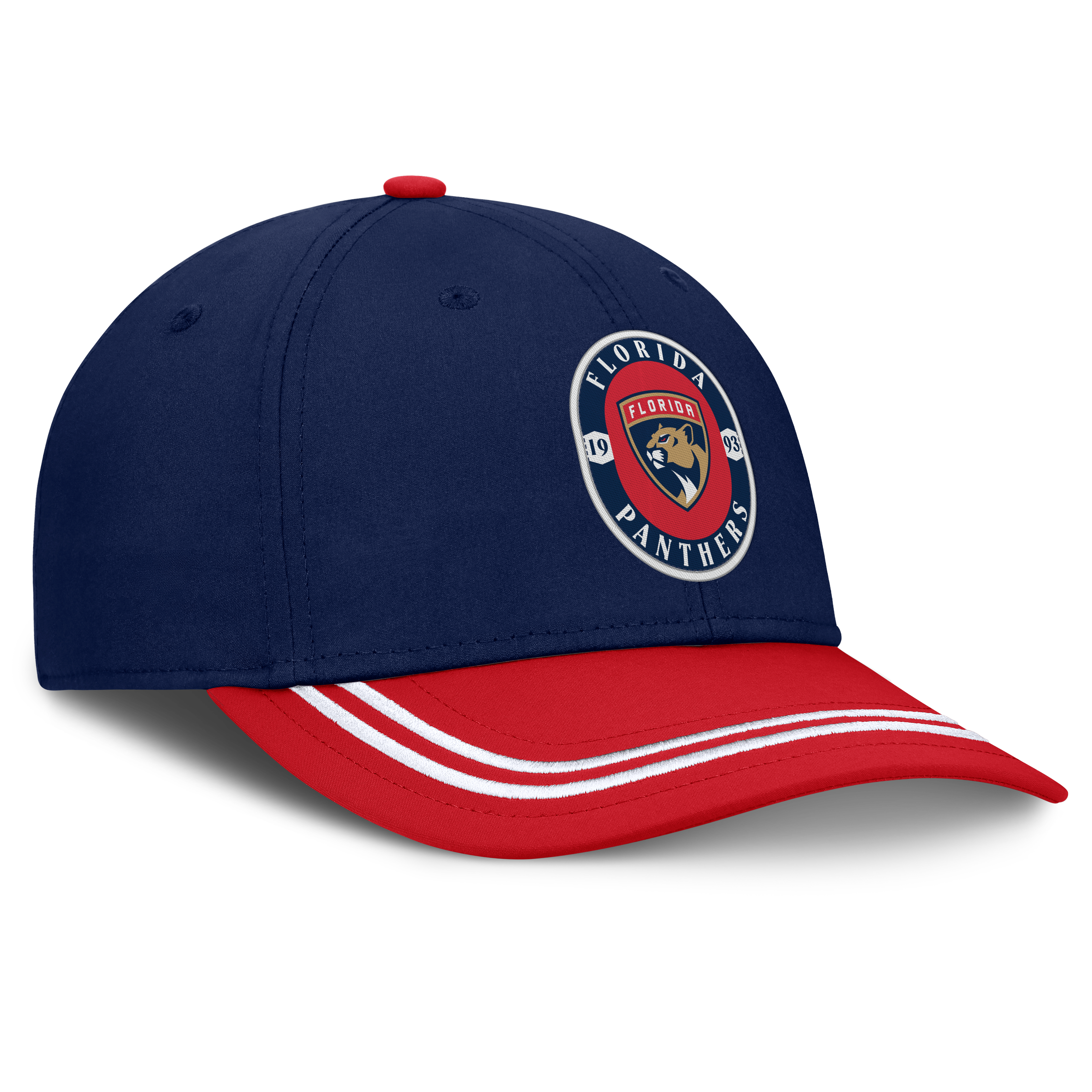 Casquette extensible Fanatics Fundamental pour homme, bleu marine et rouge, Florida Panthers