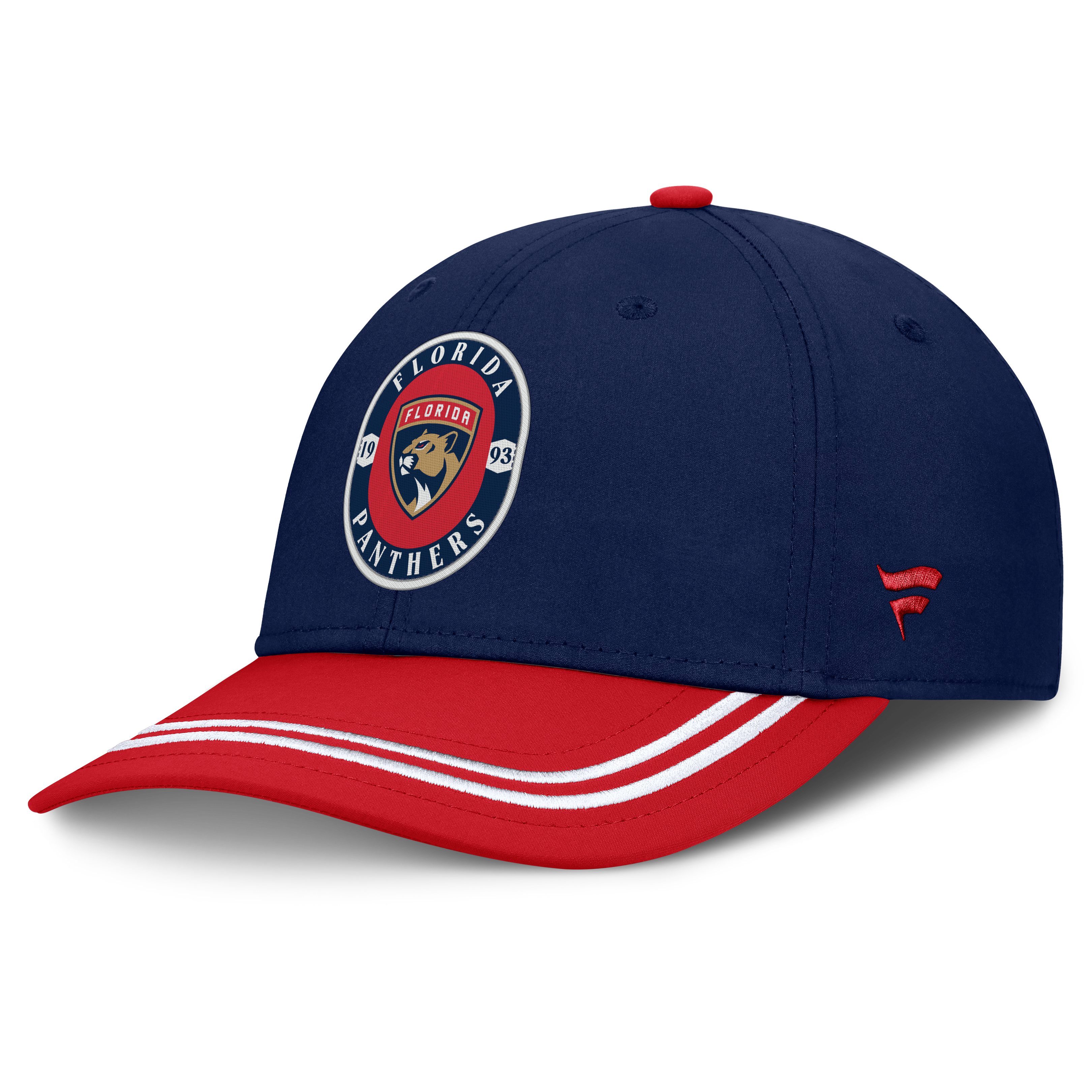 Casquette extensible Fanatics Fundamental pour homme, bleu marine et rouge, Florida Panthers