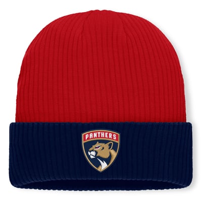 Men's Florida Panthers Fanatics Red Authentic Pro Rink Cuffed Knit Hat