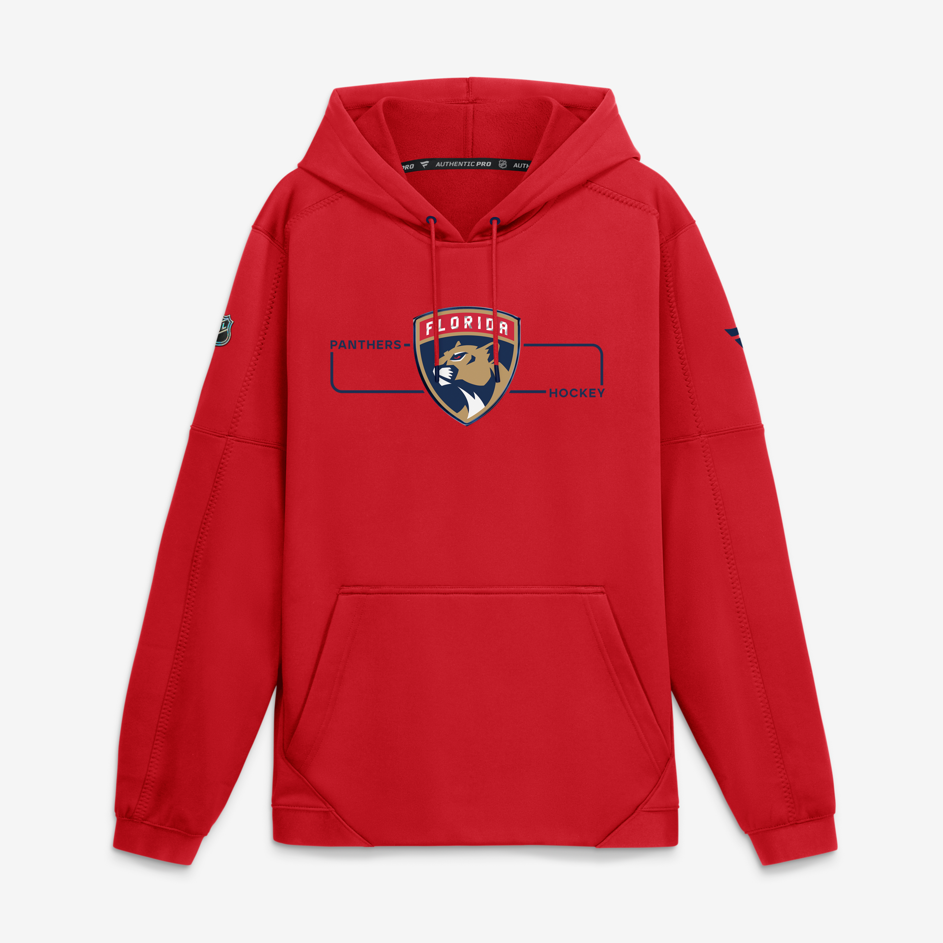 Sweat à capuche polaire authentique Pro Rink rouge des Panthers de la Floride Fanatics pour homme
