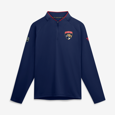Men's Florida Panthers Fanatics Red Authentic Pro Rink Raglan Lightweight Quarter-Zip Pullover