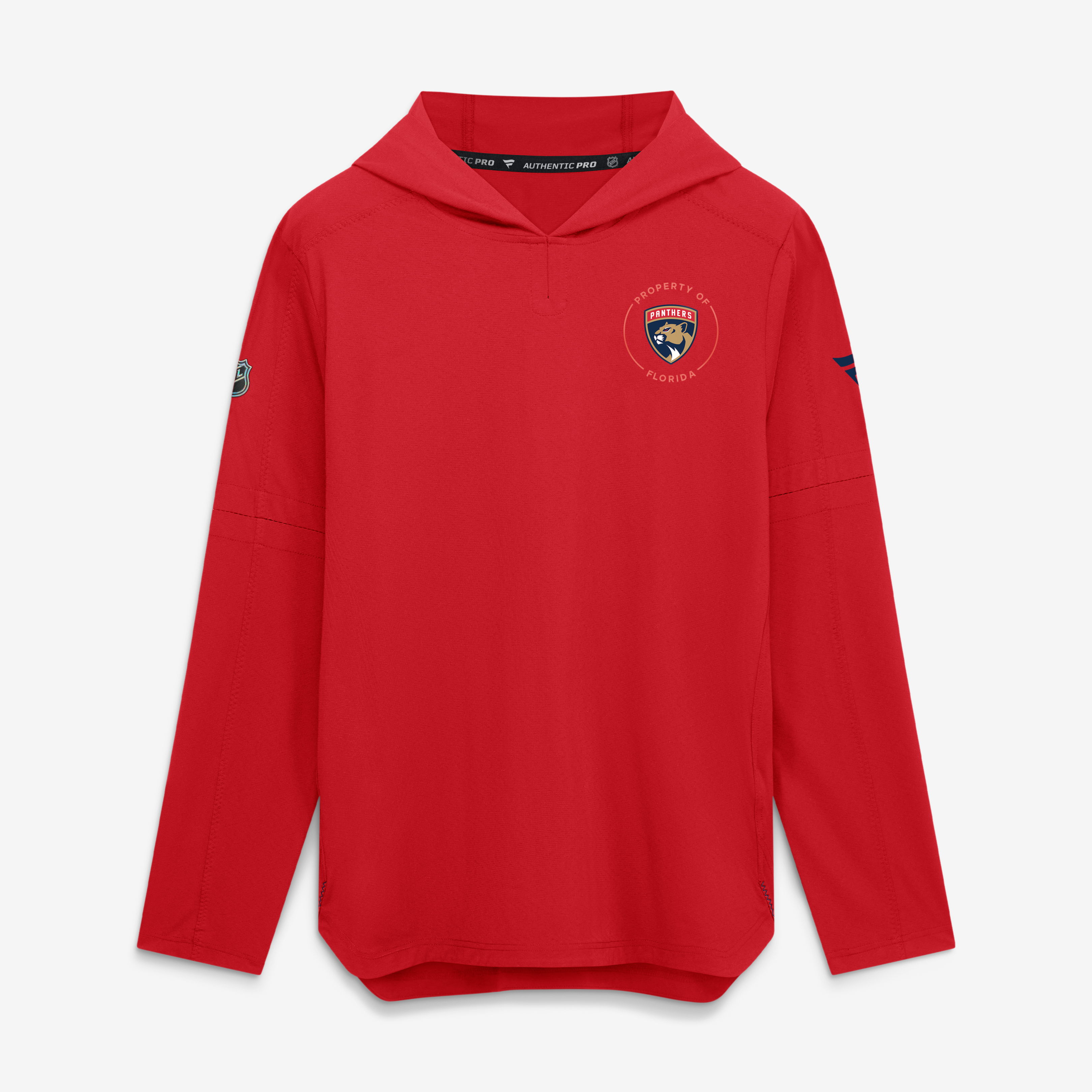 Sweat à capuche léger Fanatics rouge Florida Panthers Authentic Pro Train pour homme