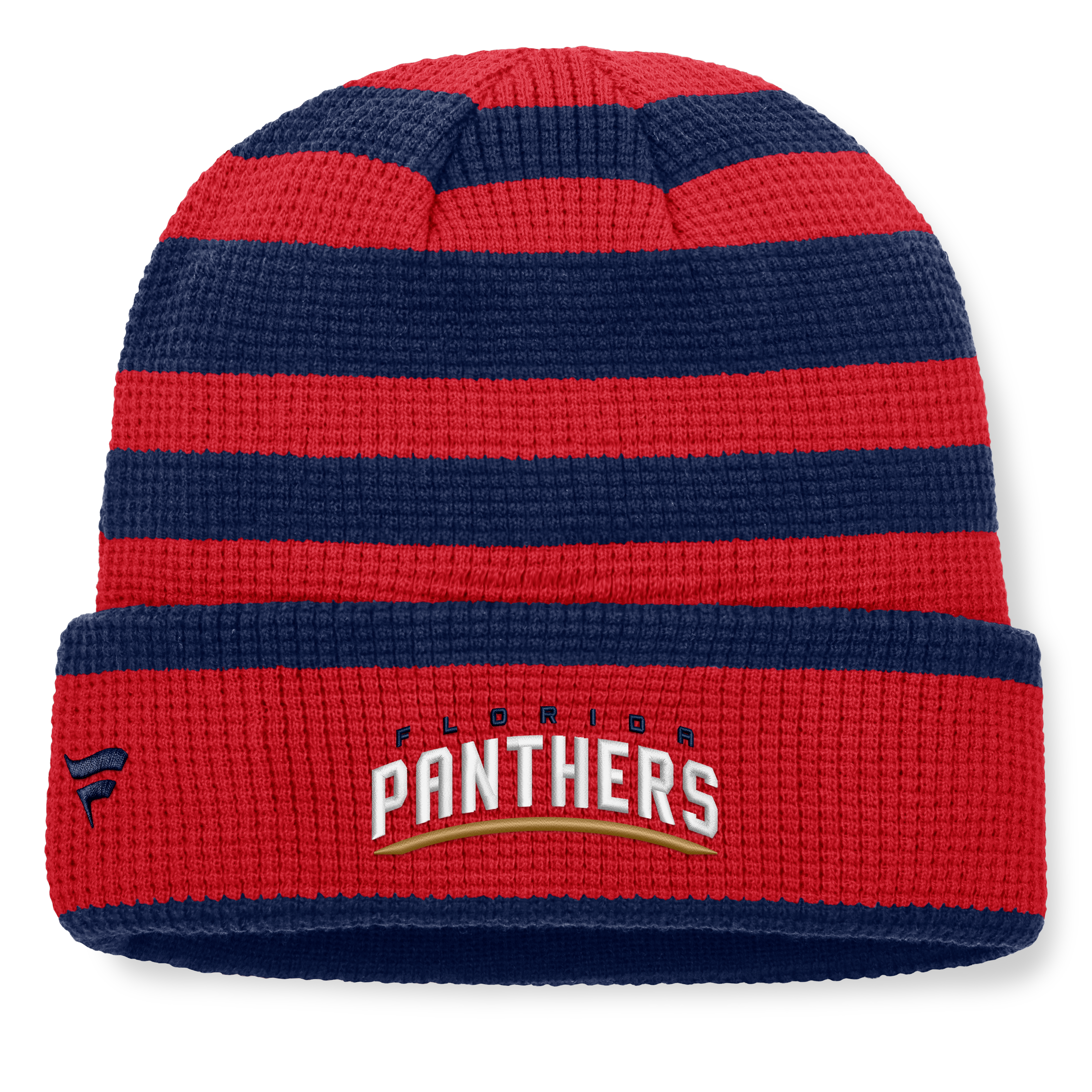 Bonnet à revers Fanatics rouge/marine Florida Panthers Fundamental Steady pour homme