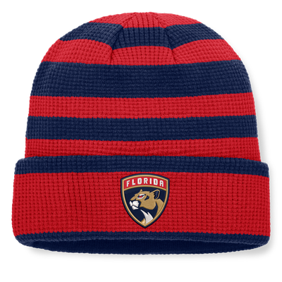 Men's Florida Panthers Fanatics Red/Navy Fundamental Steady Cuffed Knit Hat