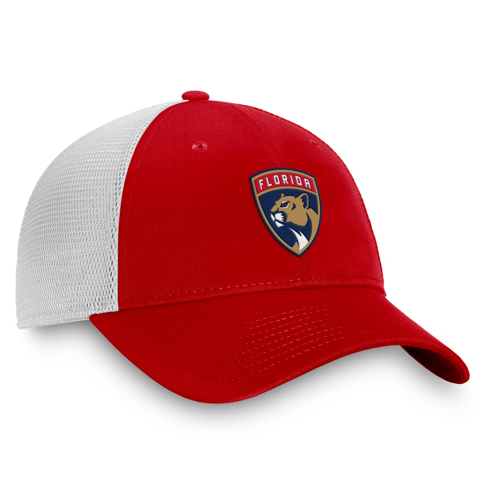 Casquette ajustable Fanatics rouge/blanc pour homme avec logo principal des Panthers de la Floride