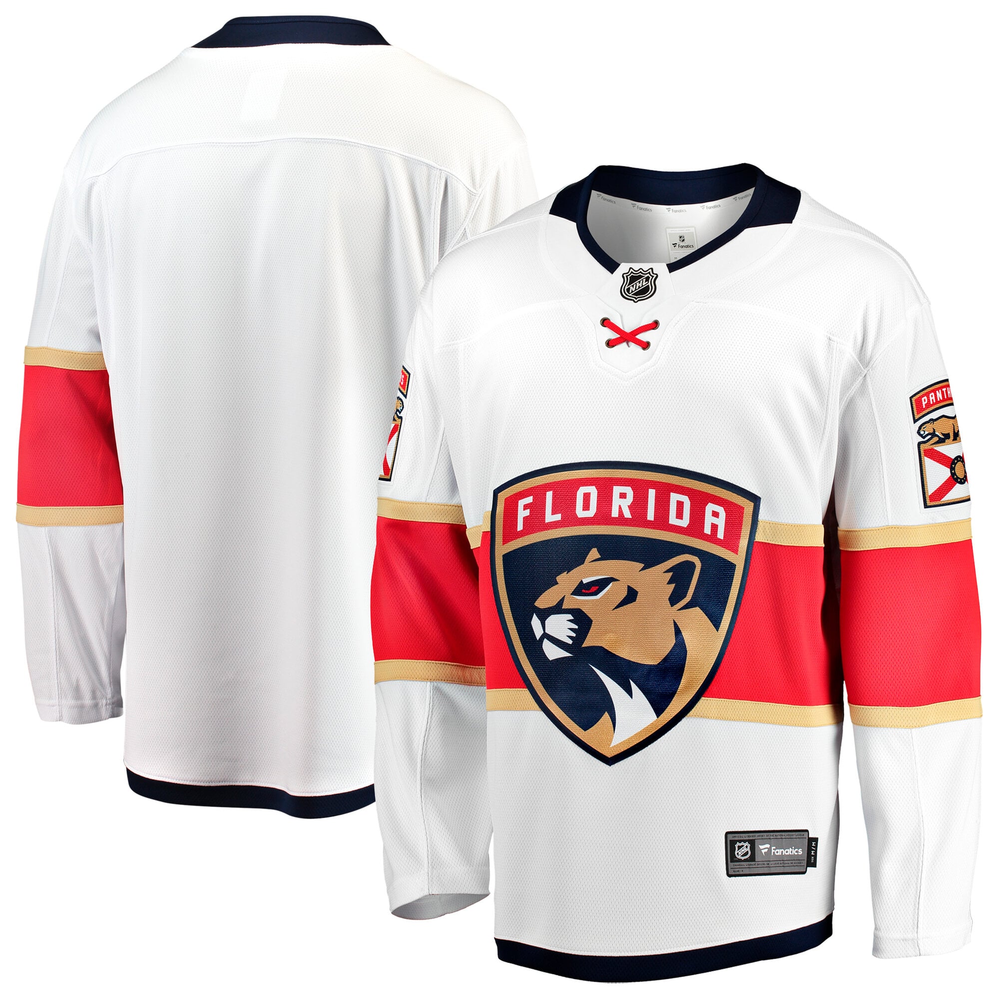 Maillot extérieur blanc des Panthers de la Floride pour homme (Fanatics).