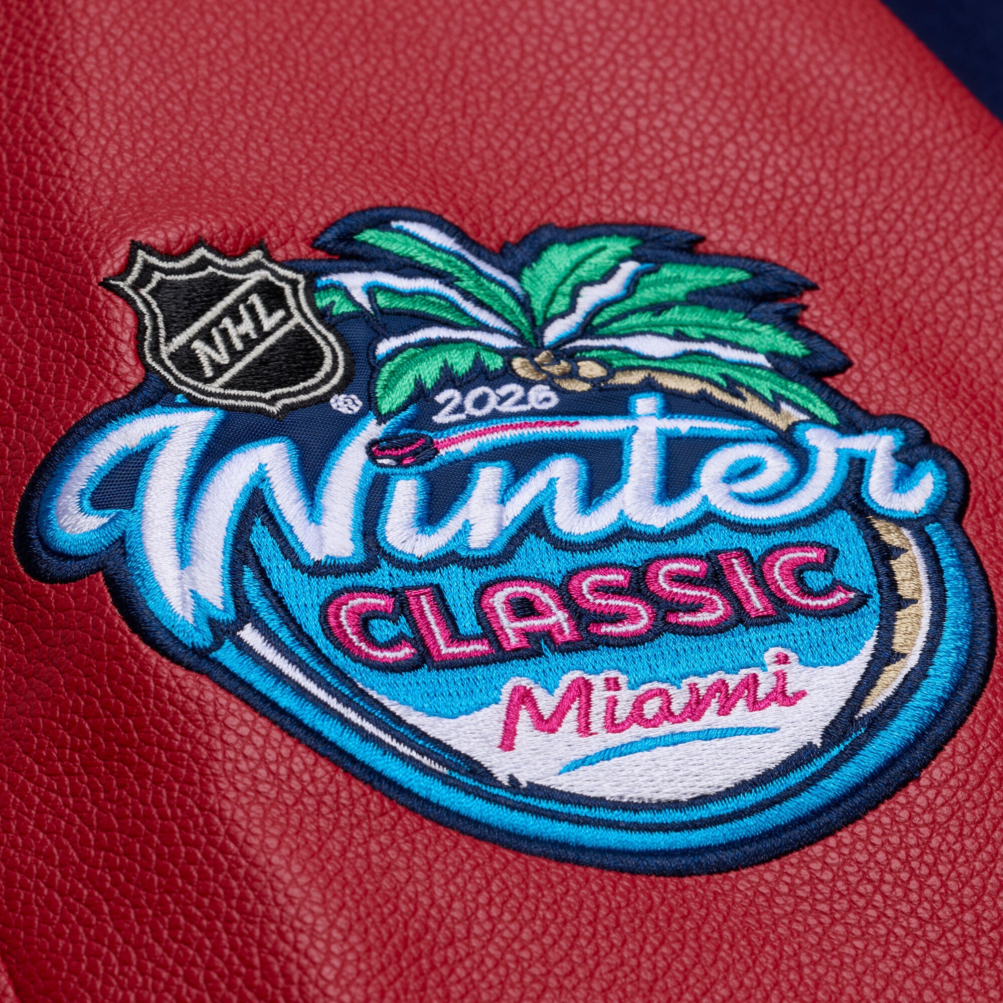 Men's Mitchell & Ness  Navy Florida Panthers 2026 Winter Classic Full-Snap Varsity Jacket