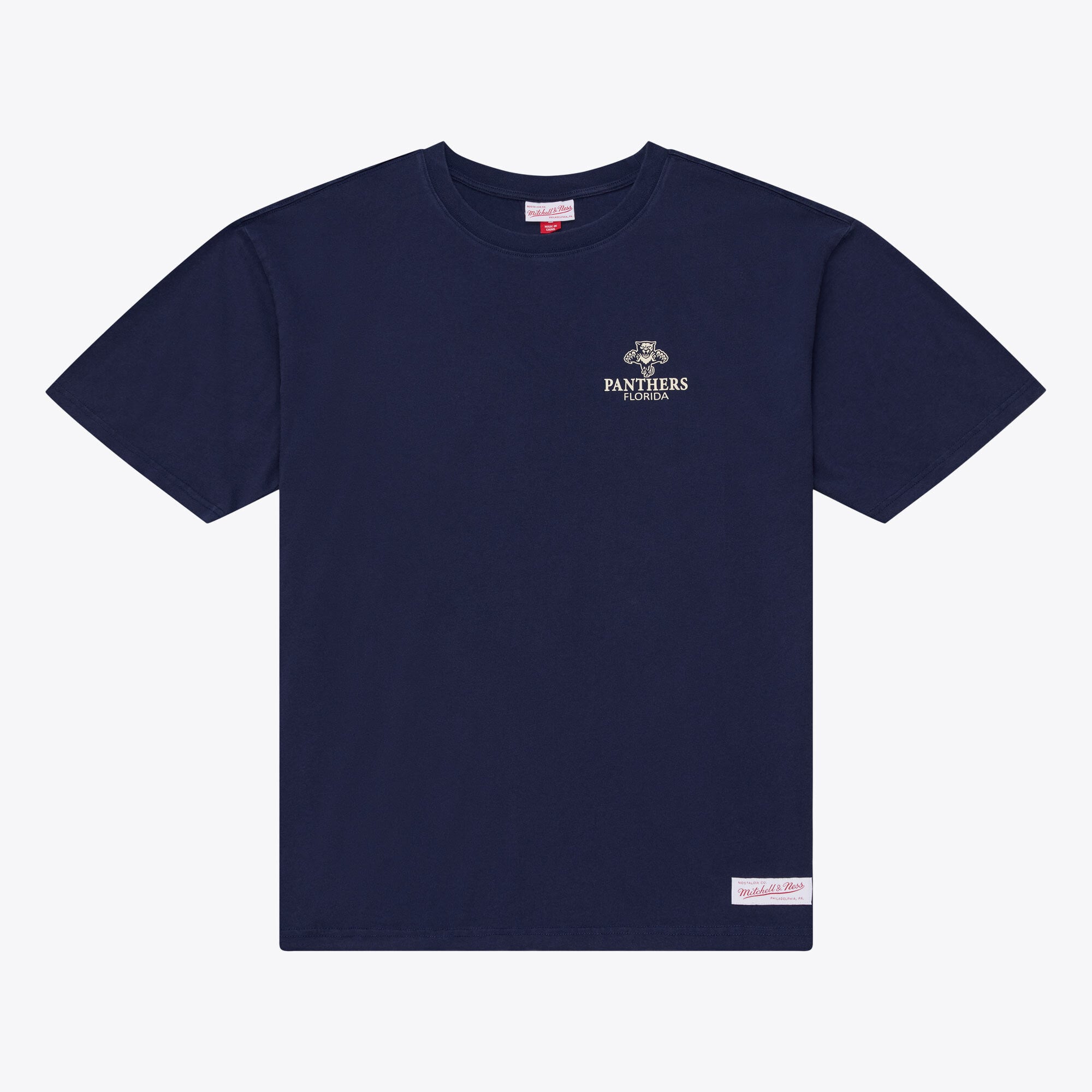 Men's Mitchell & Ness Navy Florida Panthers Core Essentials T-Shirt