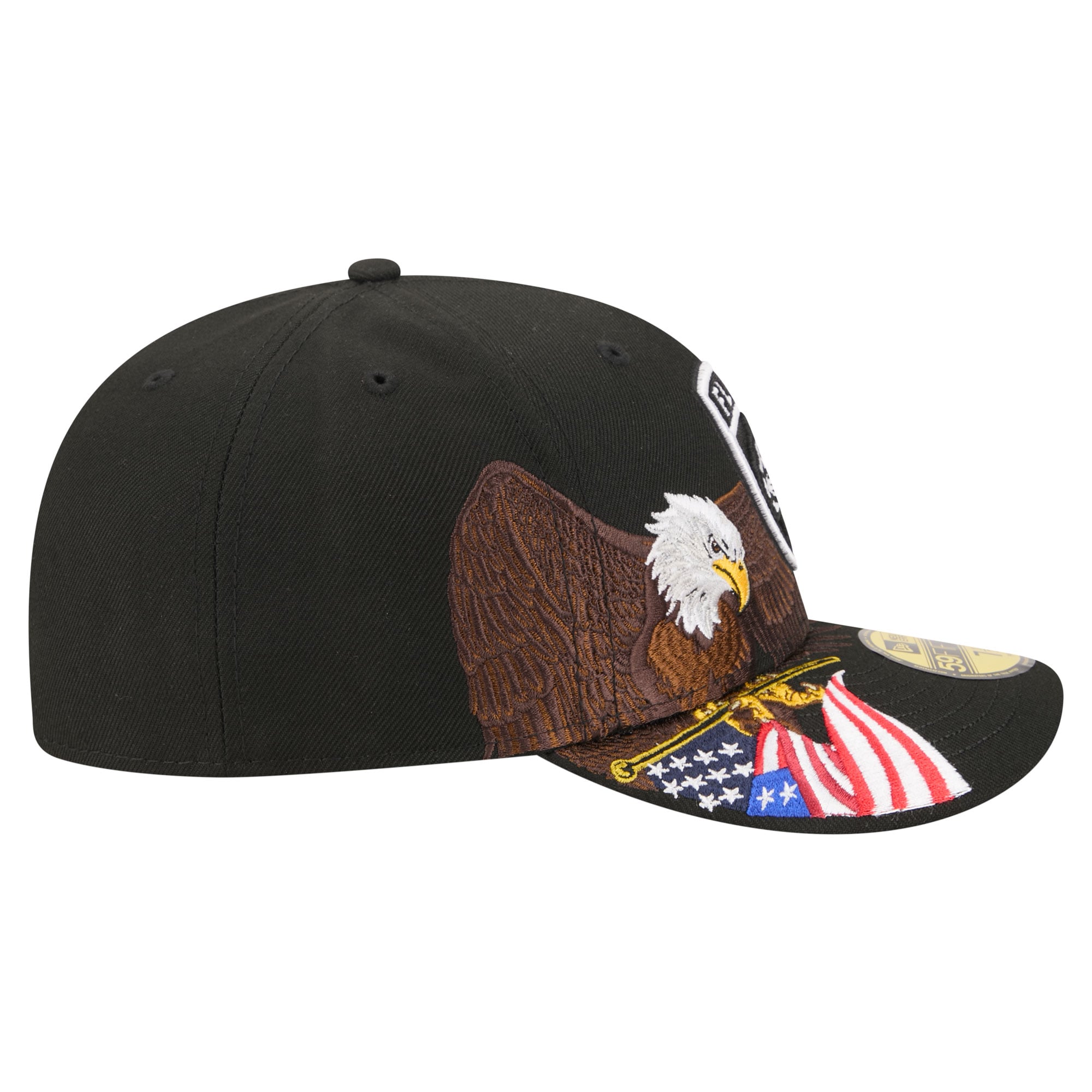 Men's New Era Black Florida Panthers Freedom Pre-Curved 59FIFTY Fitted Hat