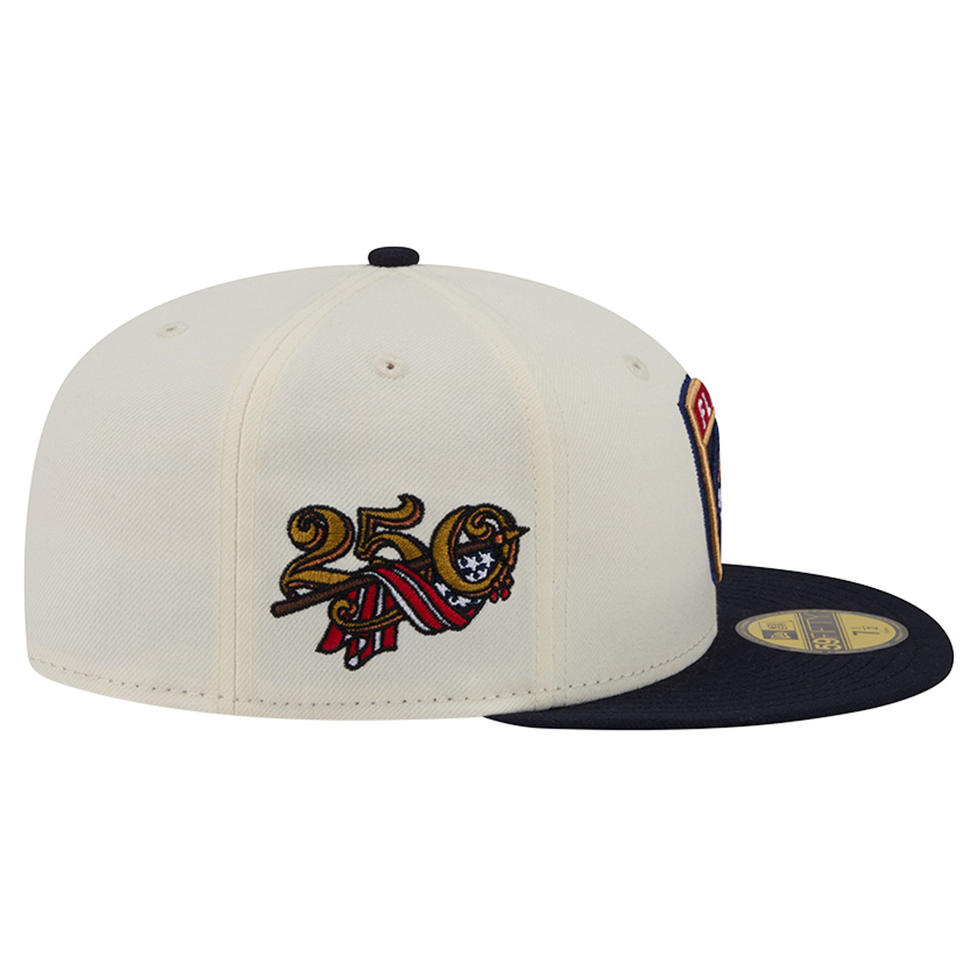 Men's New Era Cream Florida Panthers America's 250th Two-Tone 59FIFTY Fitted Hat