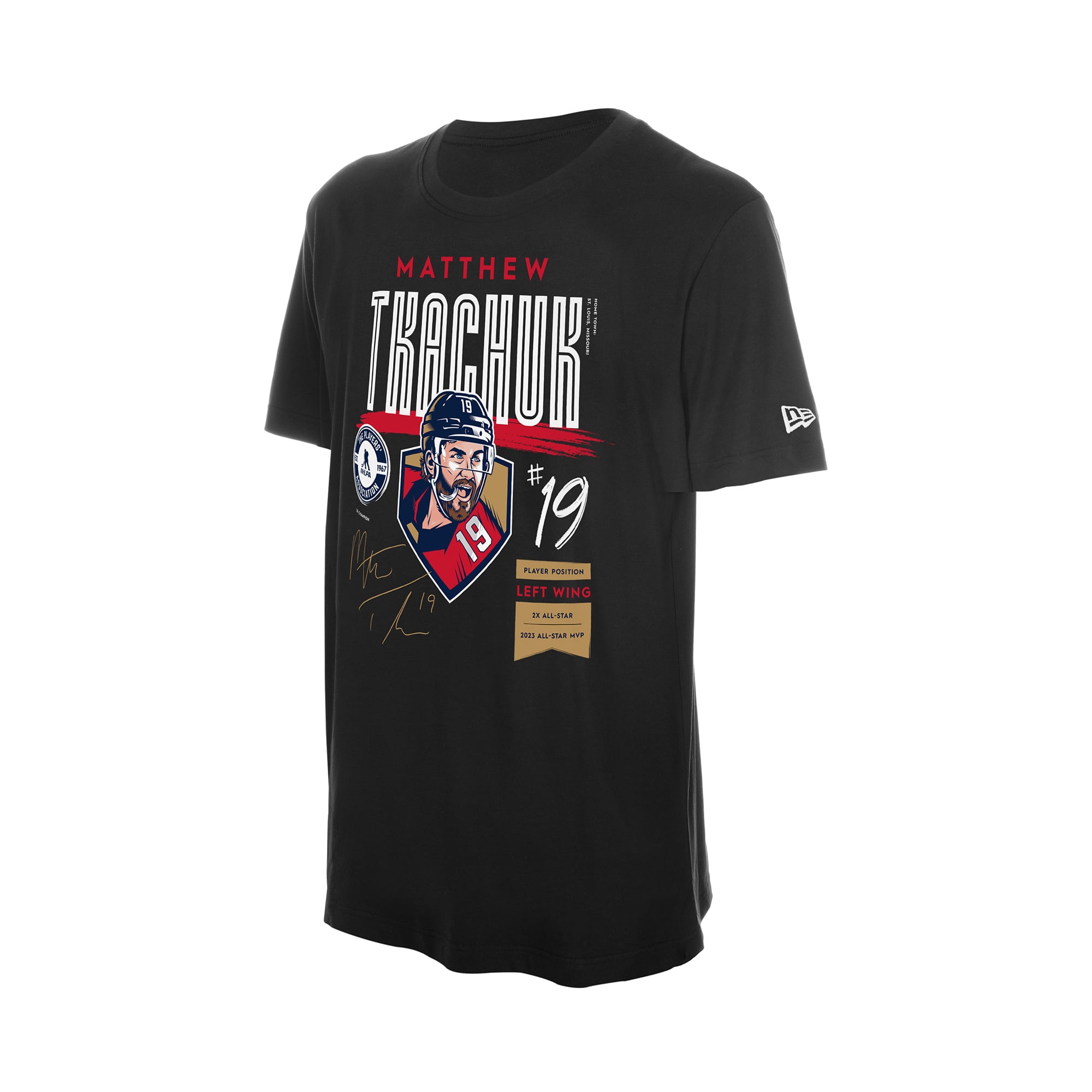 Men's New Era Matthew Tkachuk Black Player Spotlight Name & Number T-Shirt