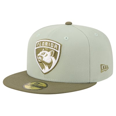 Men's Florida Panthers New Era Sage Green/Olive Color Pack 59FIFTY Fitted Hat
