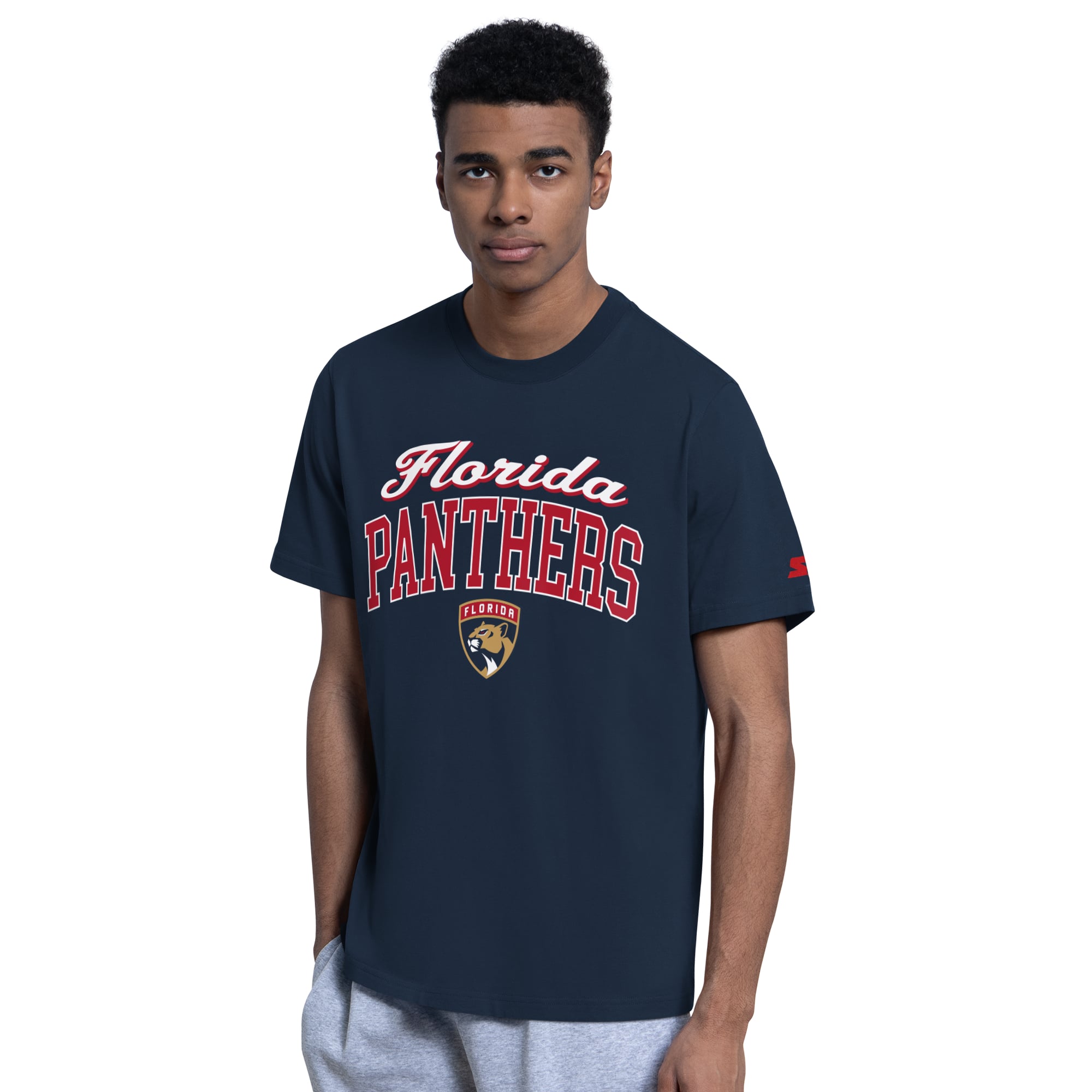 Ensemble sweat à capuche et t-shirt Starter bleu marine avec logo des Panthers de la Floride (pour homme)