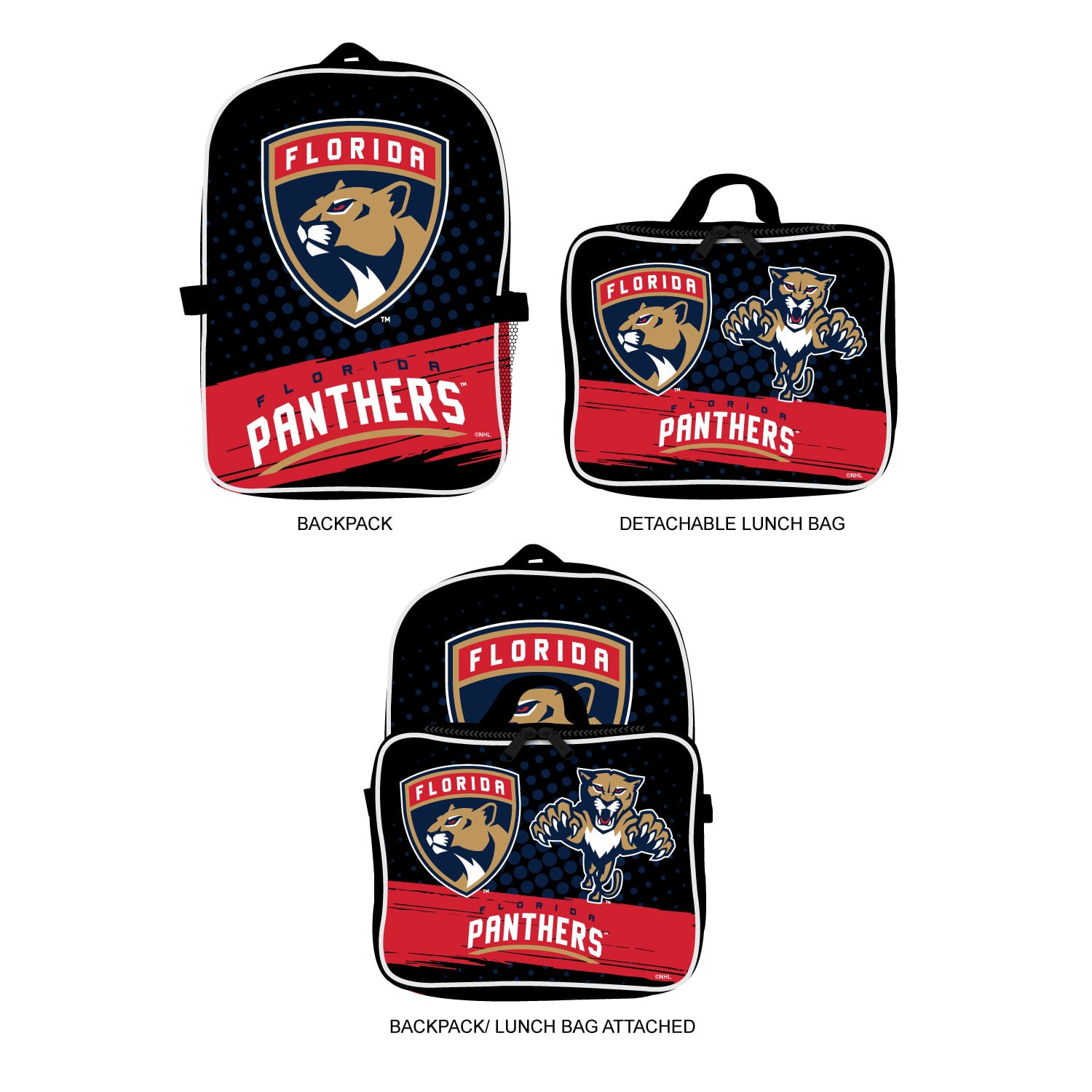 MOJO Florida Panthers Backpack & Lunch Box 2-Piece Set