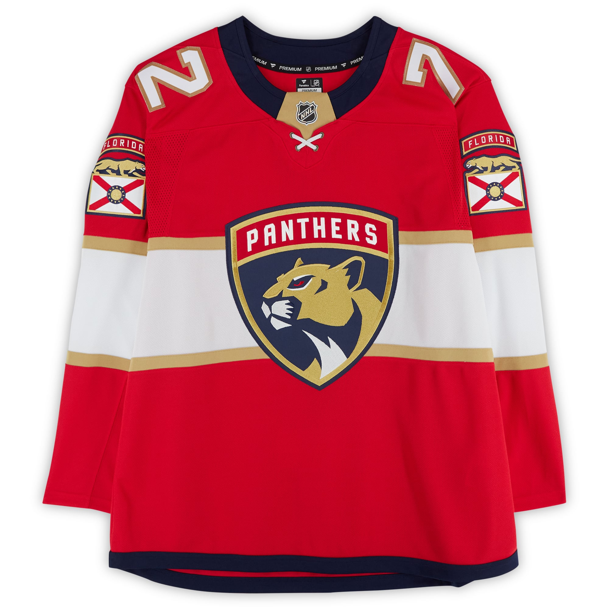 Sergei Bobrovsky Florida Panthers Autographed Red Fanatics Premium Jersey