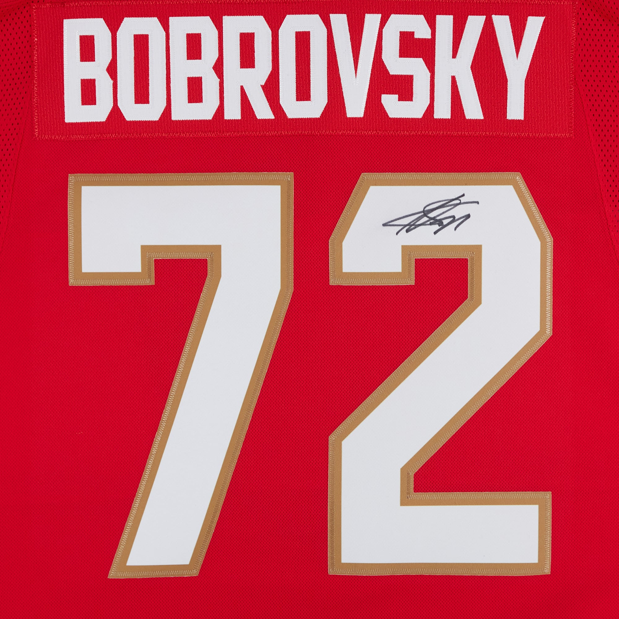 Sergei Bobrovsky Florida Panthers Autographed Red Fanatics Premium Jersey