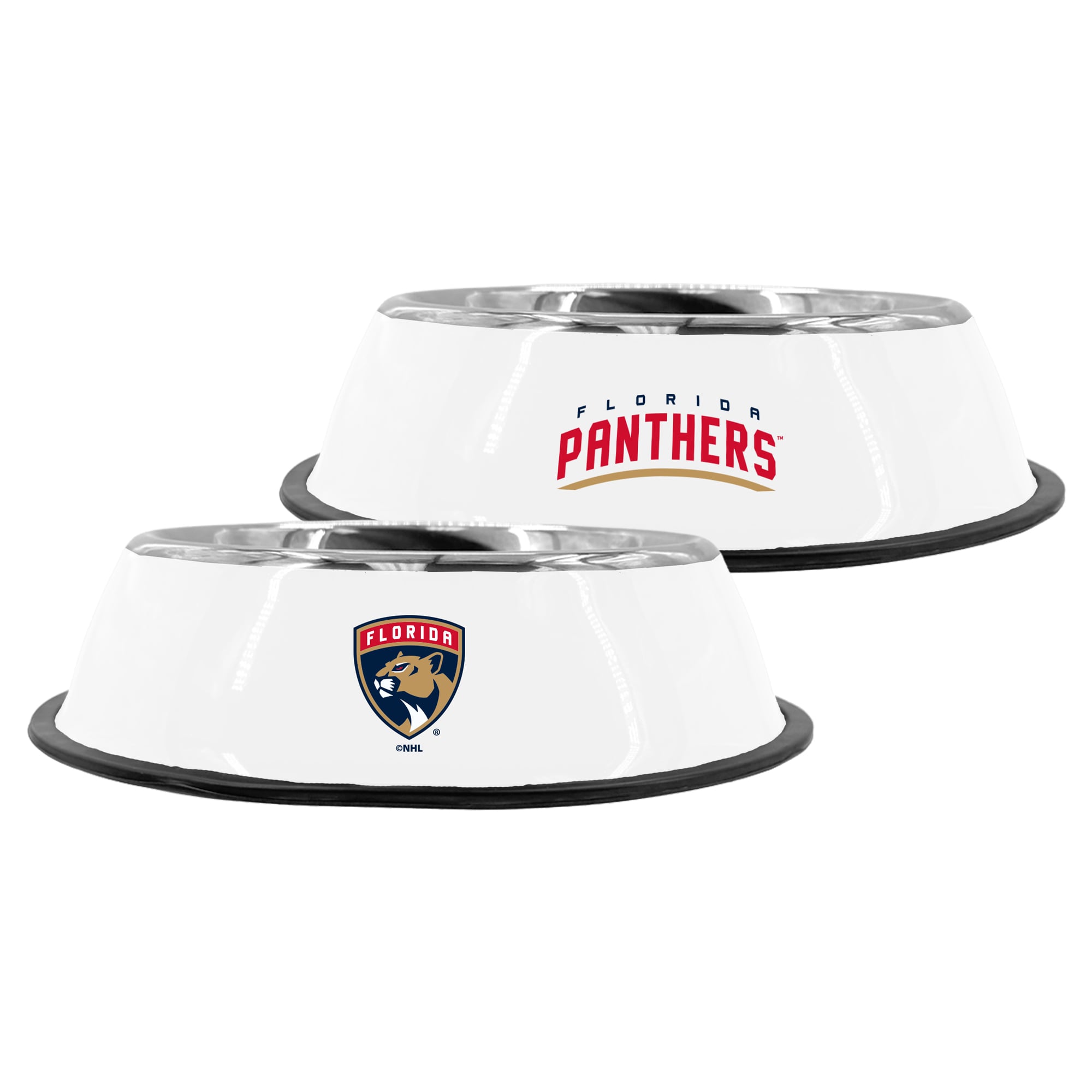 Gamelle pour animaux de compagnie Florida Panthers 9" en acier inoxydable de The Memory Company