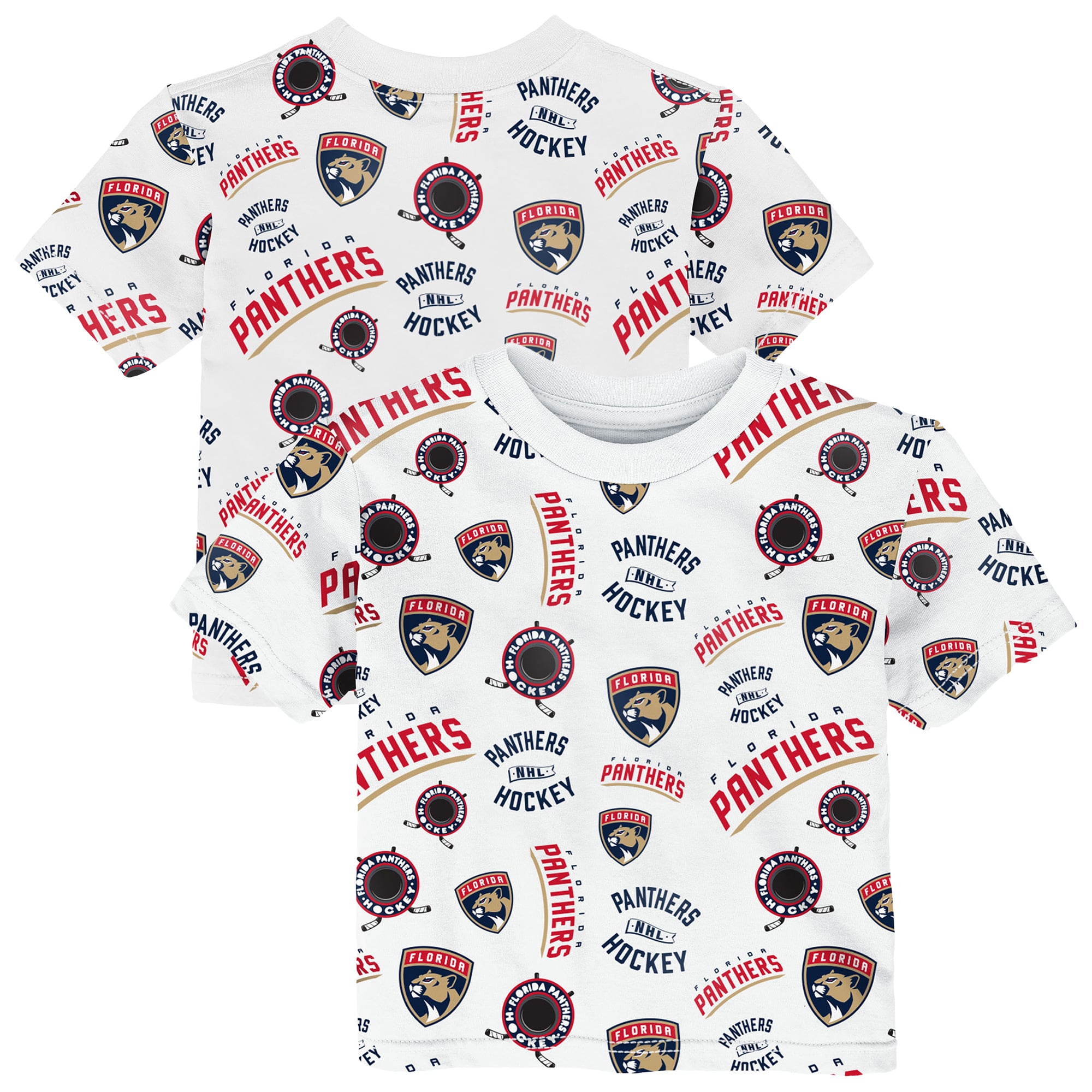 Toddler Outerstuff White Florida Panthers Run Down Allover Print T-Shirt