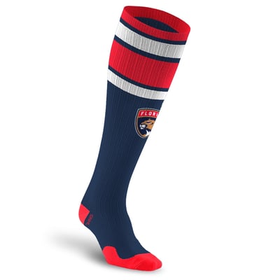 Florida Panthers PRO Compression Unisex  Classic Stripe Over-the-Calf Compression Socks