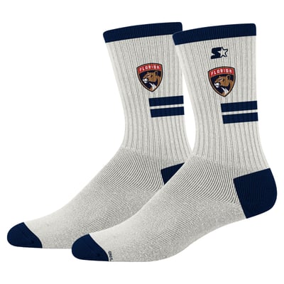 Unisex Florida Panthers  Starter Cream Premiere Cushioned Crew Socks