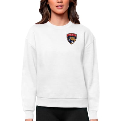 Florida Panthers Antigua Women's Victory Crewneck Pullover Sweatshirt - White