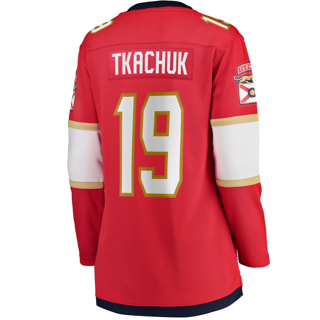 Maillot de joueur d'échappée à domicile rouge Matthew Tkachuk Fanatics des Panthers de la Floride pour femmes