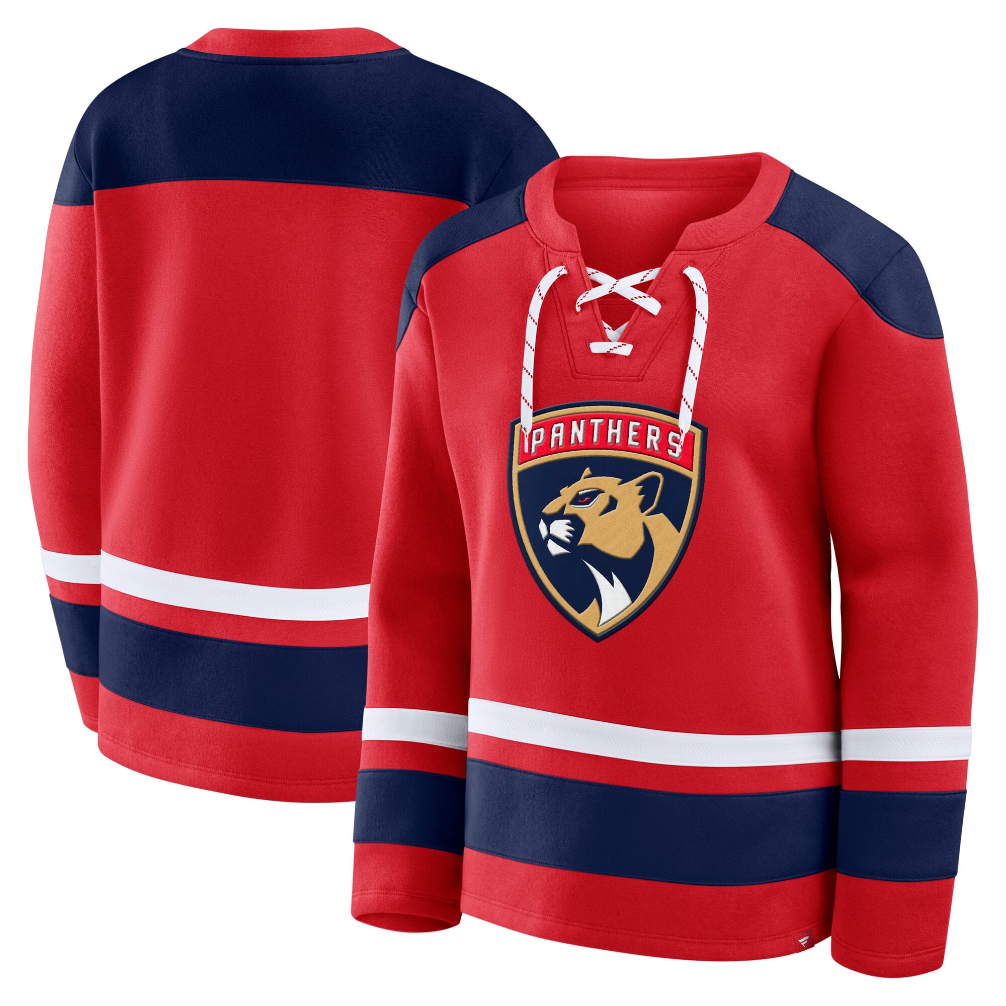 Sweat-shirt à manches longues et lacets Fanatics Red Florida Panthers Icing pour femme