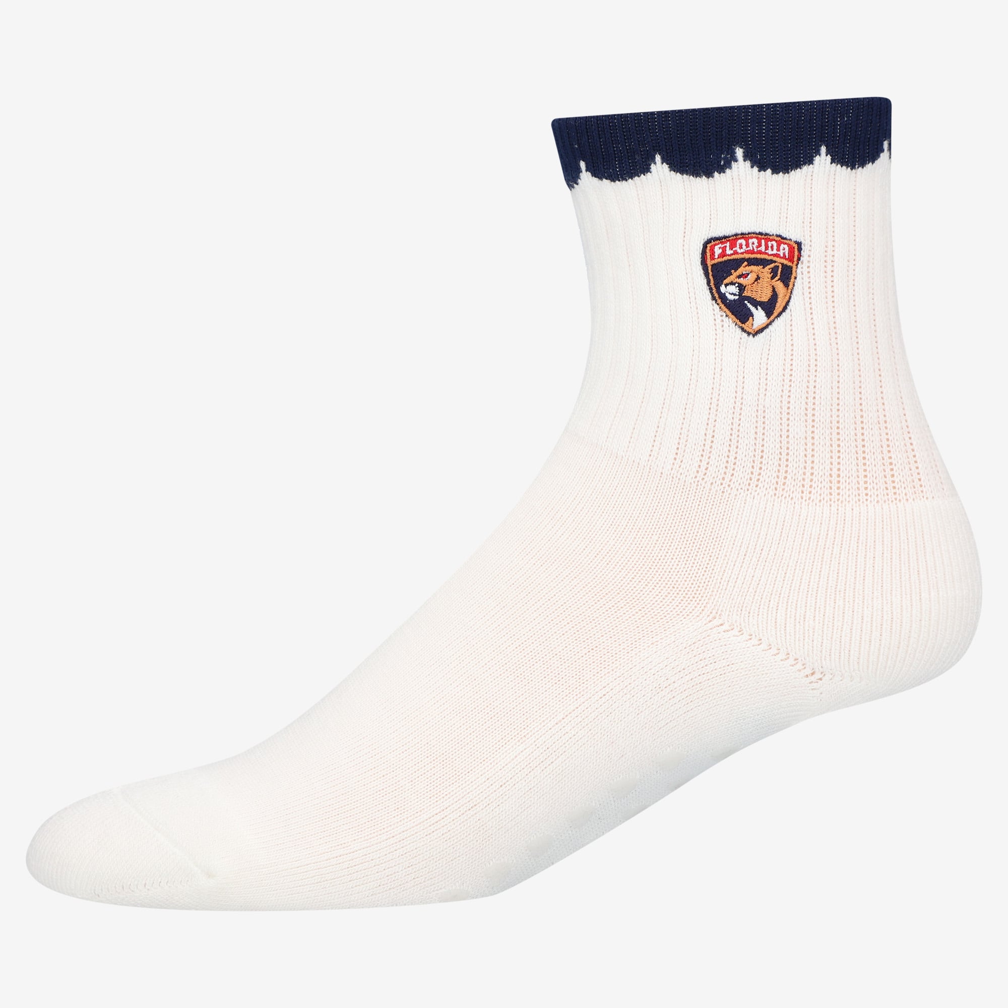 Women's PRO Compression  Florida Panthers White Heartshape Grippers Yoga-Pilates Quarter Socks