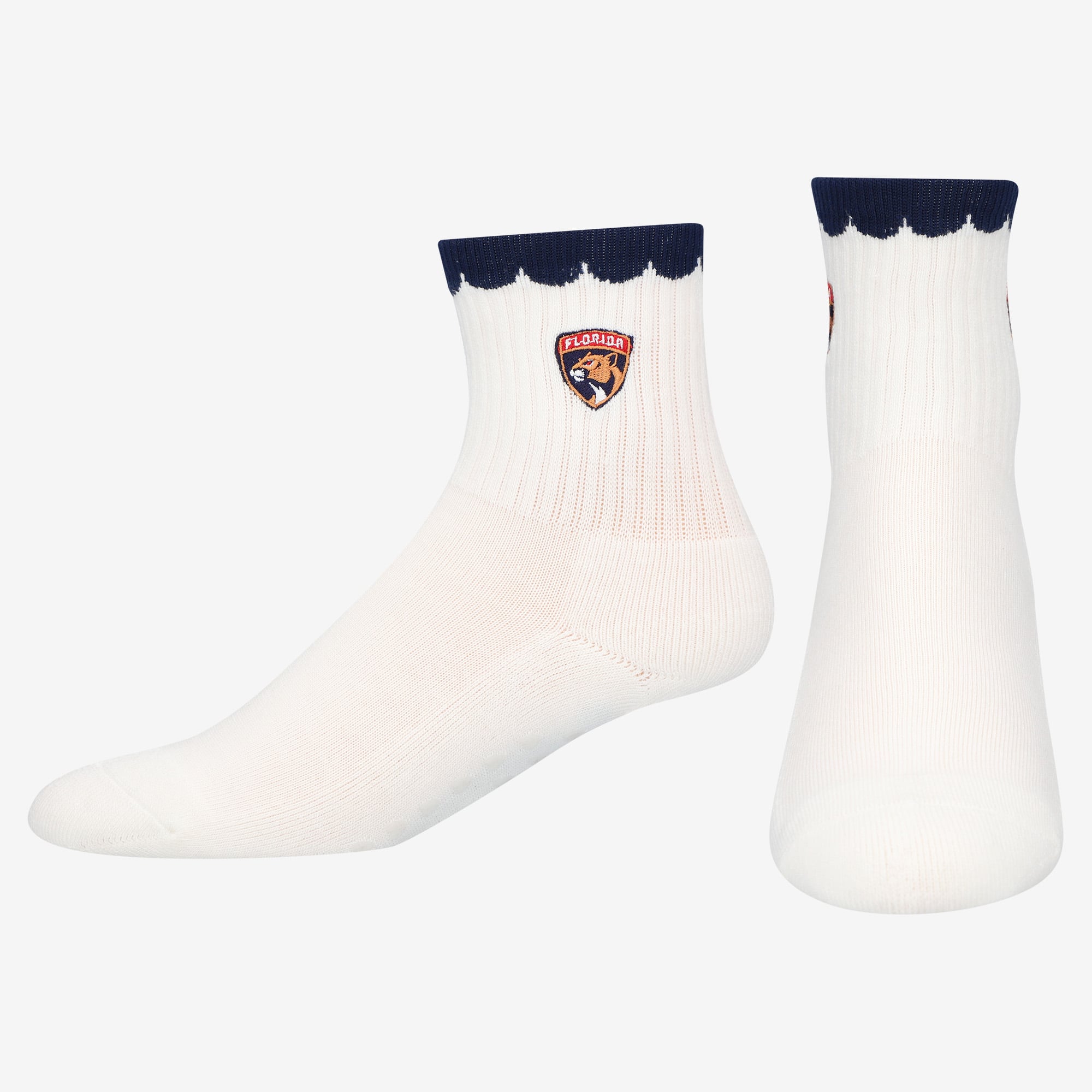 Women's PRO Compression  Florida Panthers White Heartshape Grippers Yoga-Pilates Quarter Socks