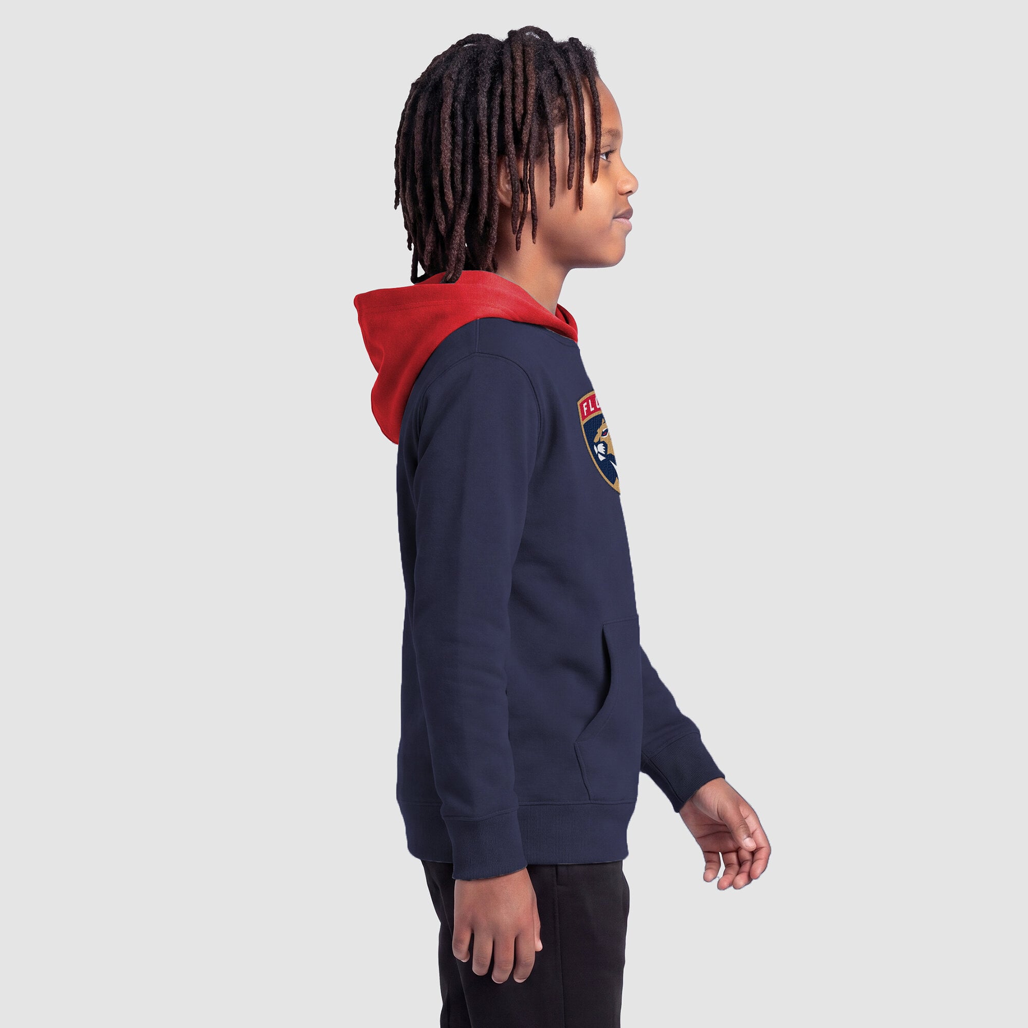 Youth Champion Navy Florida Panthers Fleece Hoodie