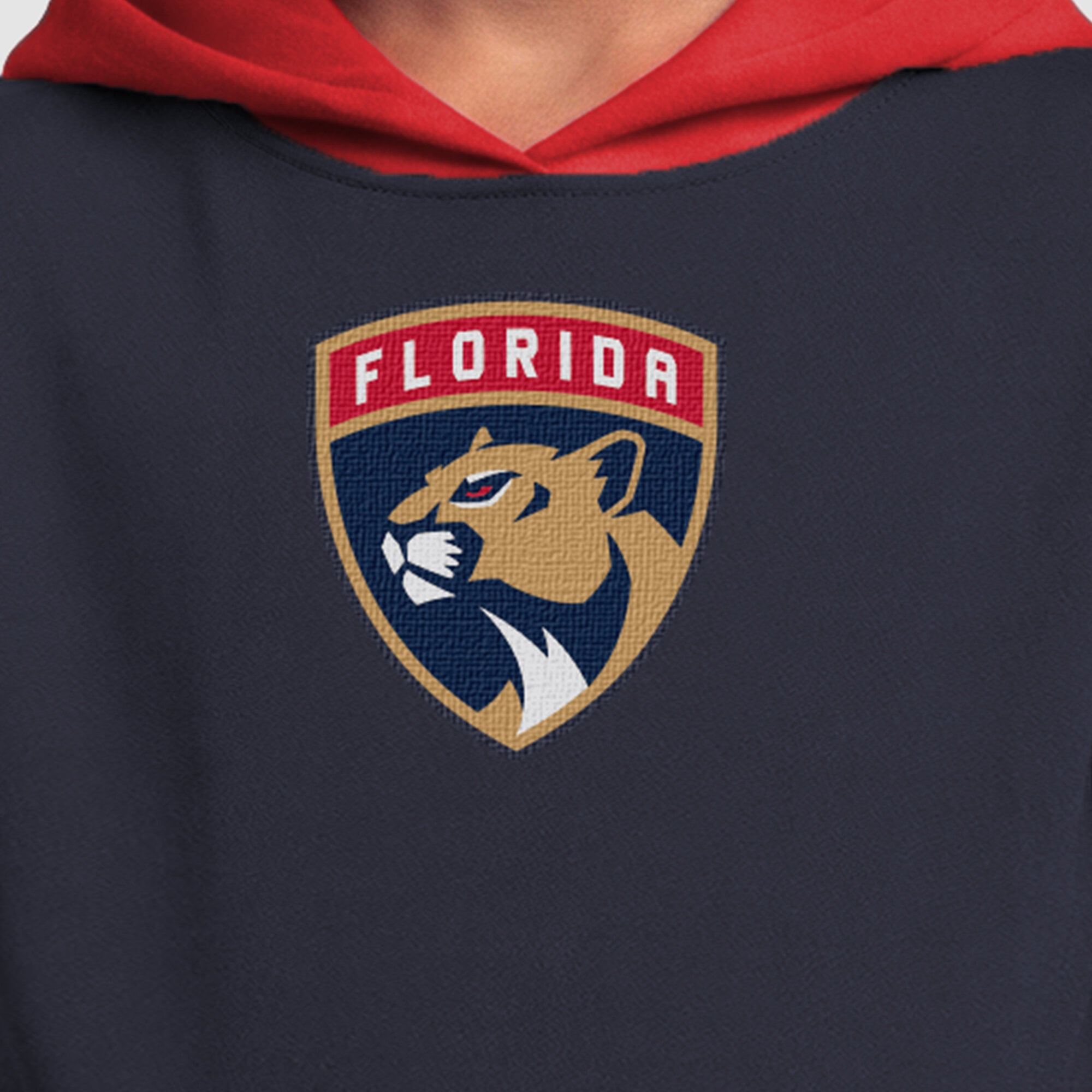 Youth Champion Navy Florida Panthers Fleece Hoodie