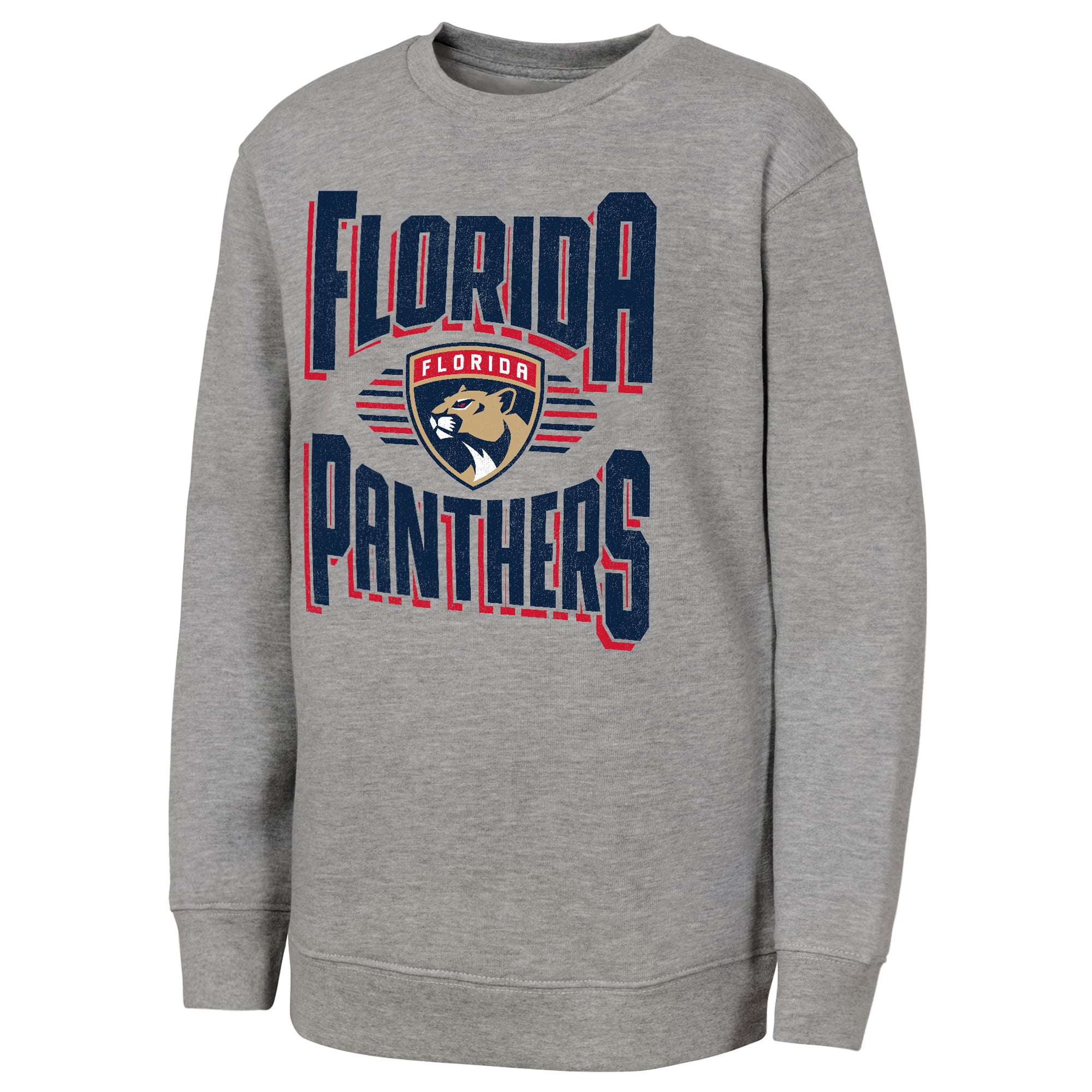 Sweat-shirt gris Jet Stream des Panthers de la Floride pour jeunes marque Outerstuff