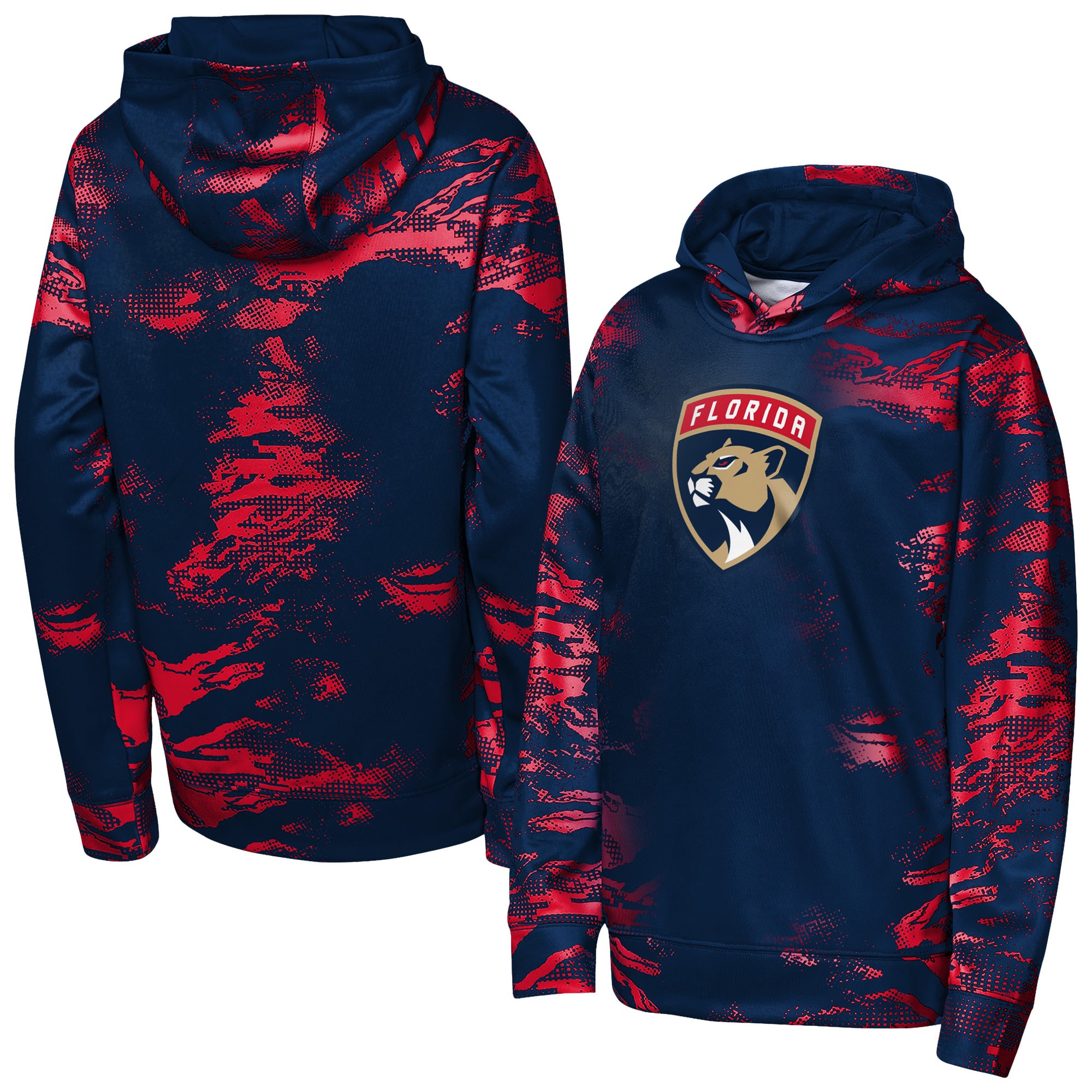 Sweat à capuche Youth Outerstuff bleu marine Florida Panthers Team Dynamics