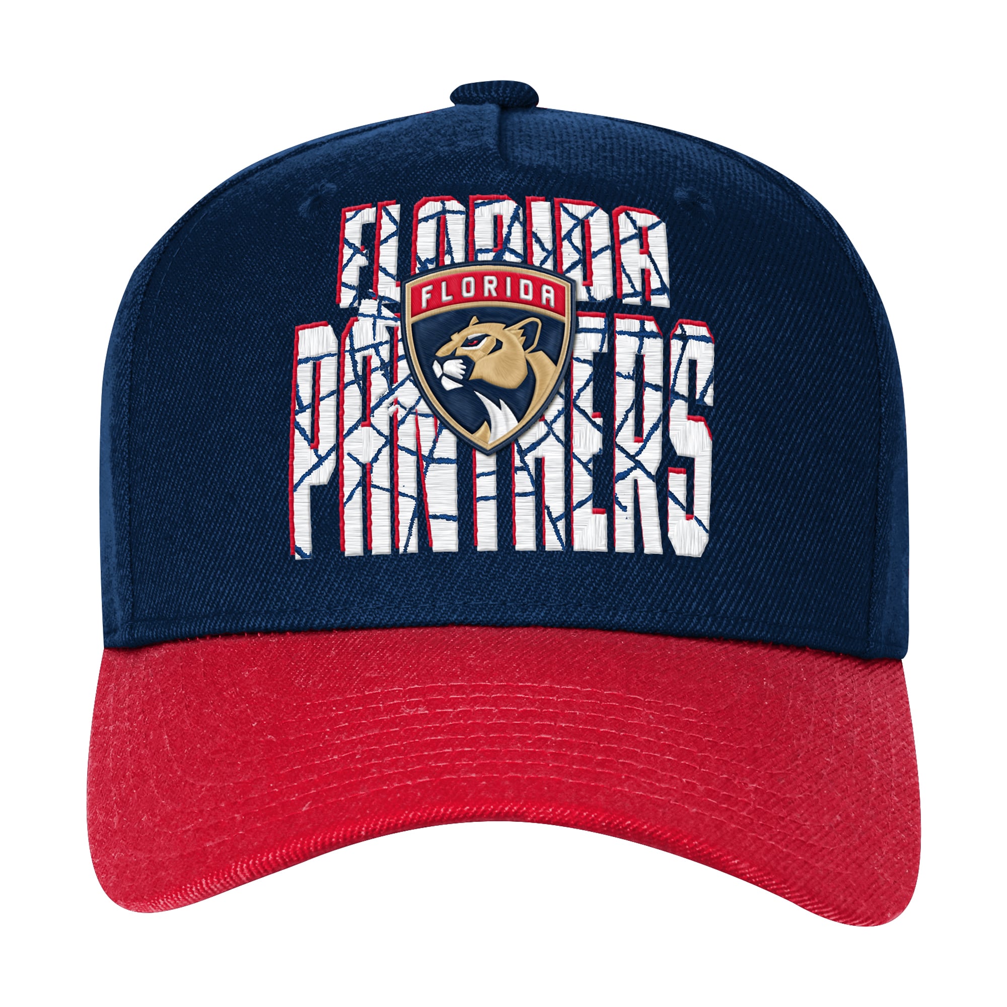 Casquette ajustable Youth Outerstuff bleu marine/rouge Florida Panthers Ice Breaker