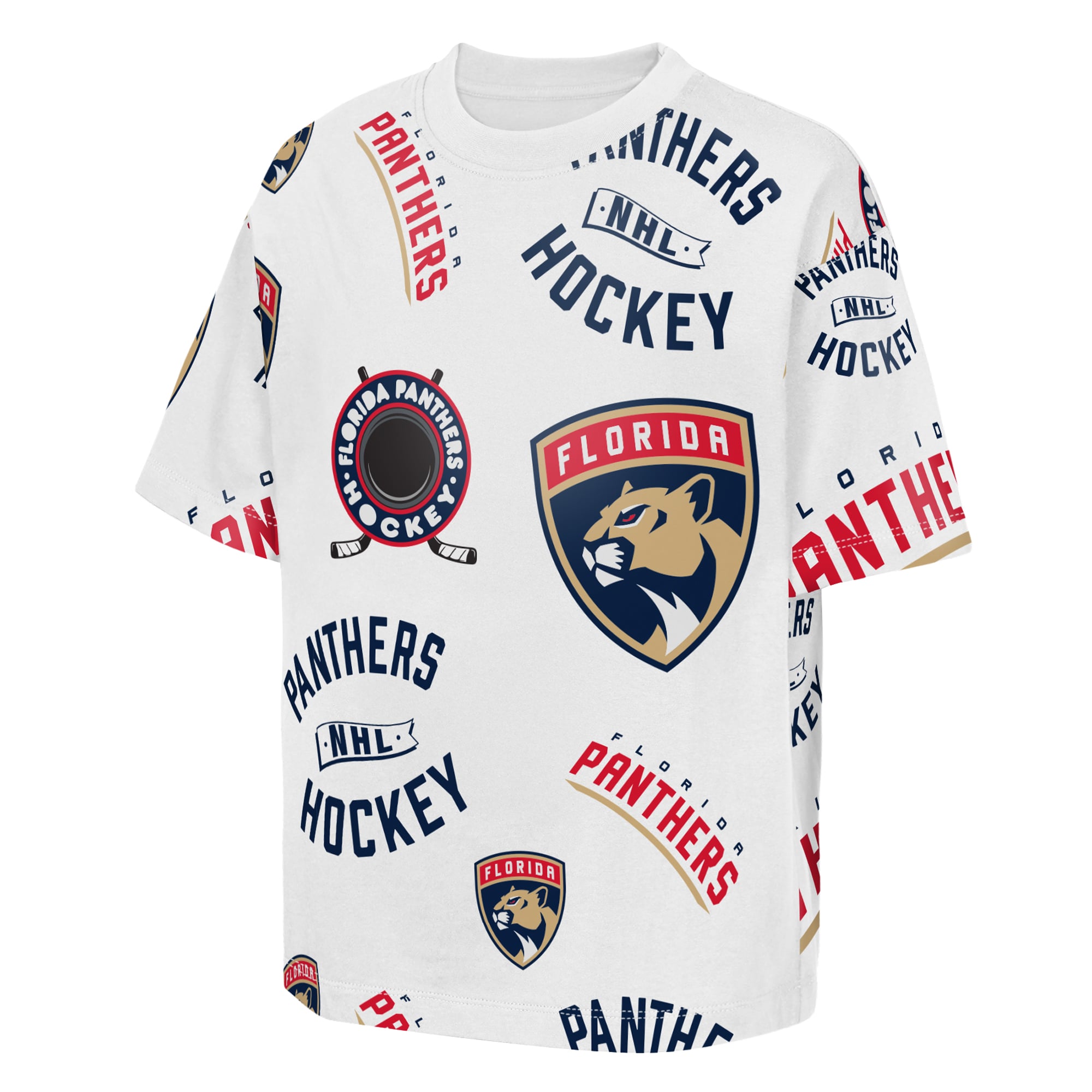 T-shirt blanc Youth Outerstuff Florida Panthers Unstoppable Elevated