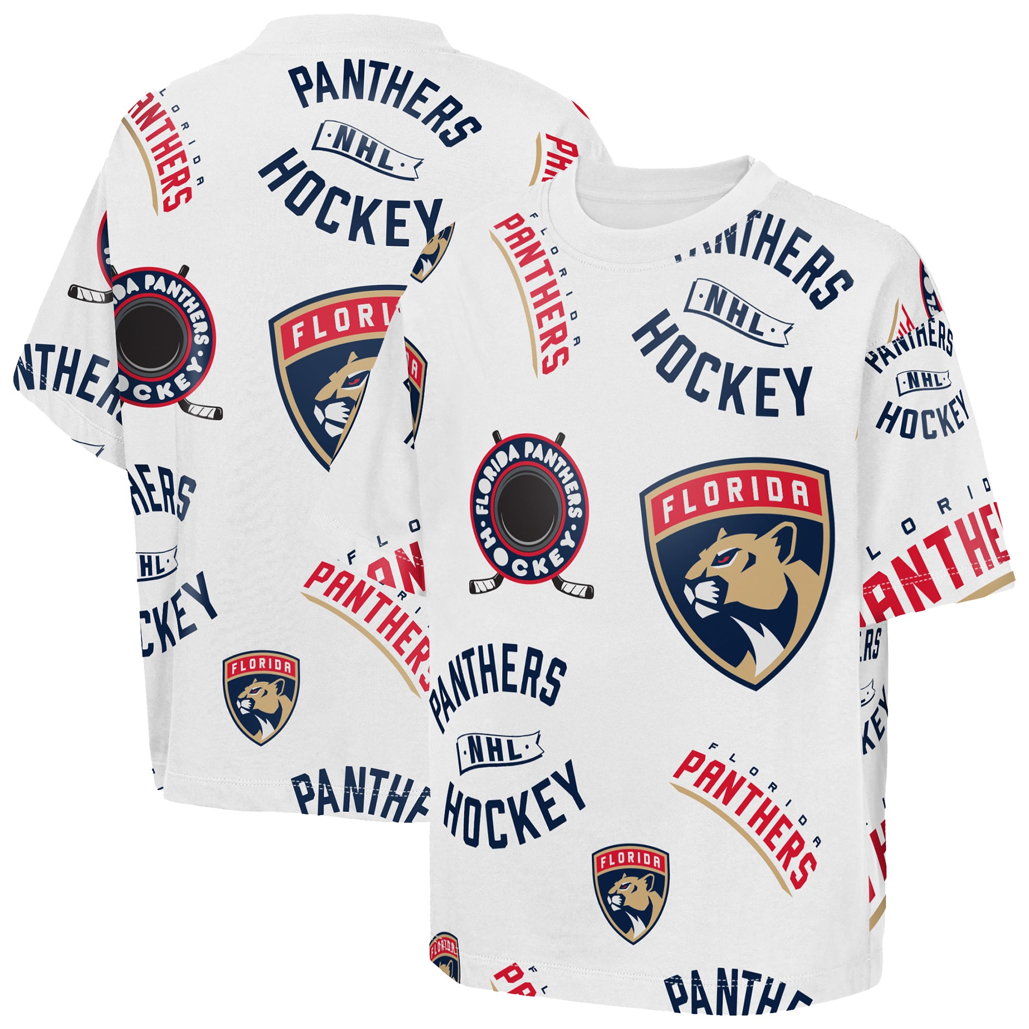 T-shirt blanc Youth Outerstuff Florida Panthers Unstoppable Elevated
