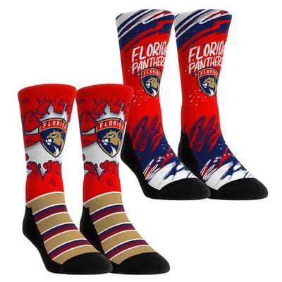  Florida Panthers Rock Em Youth Ice Breaker Two-Pack Crew Socks Set - Red
