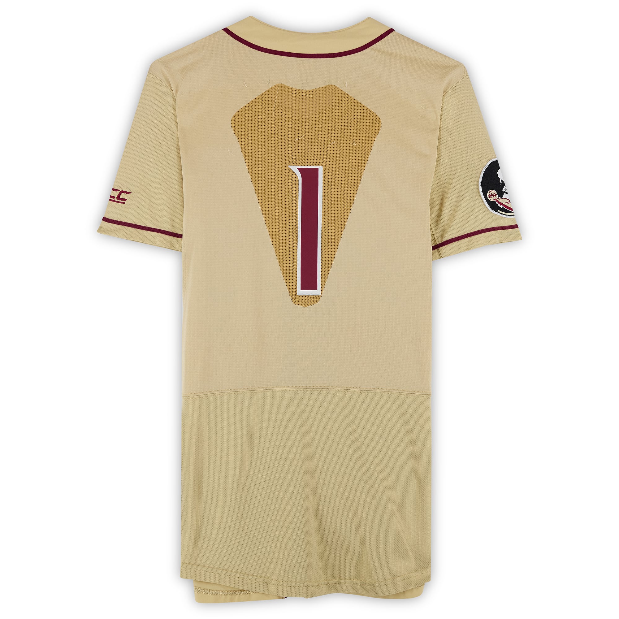 Florida State Seminoles Team-Issued #1 Gold Jersey from the Baseball Program - Size 44