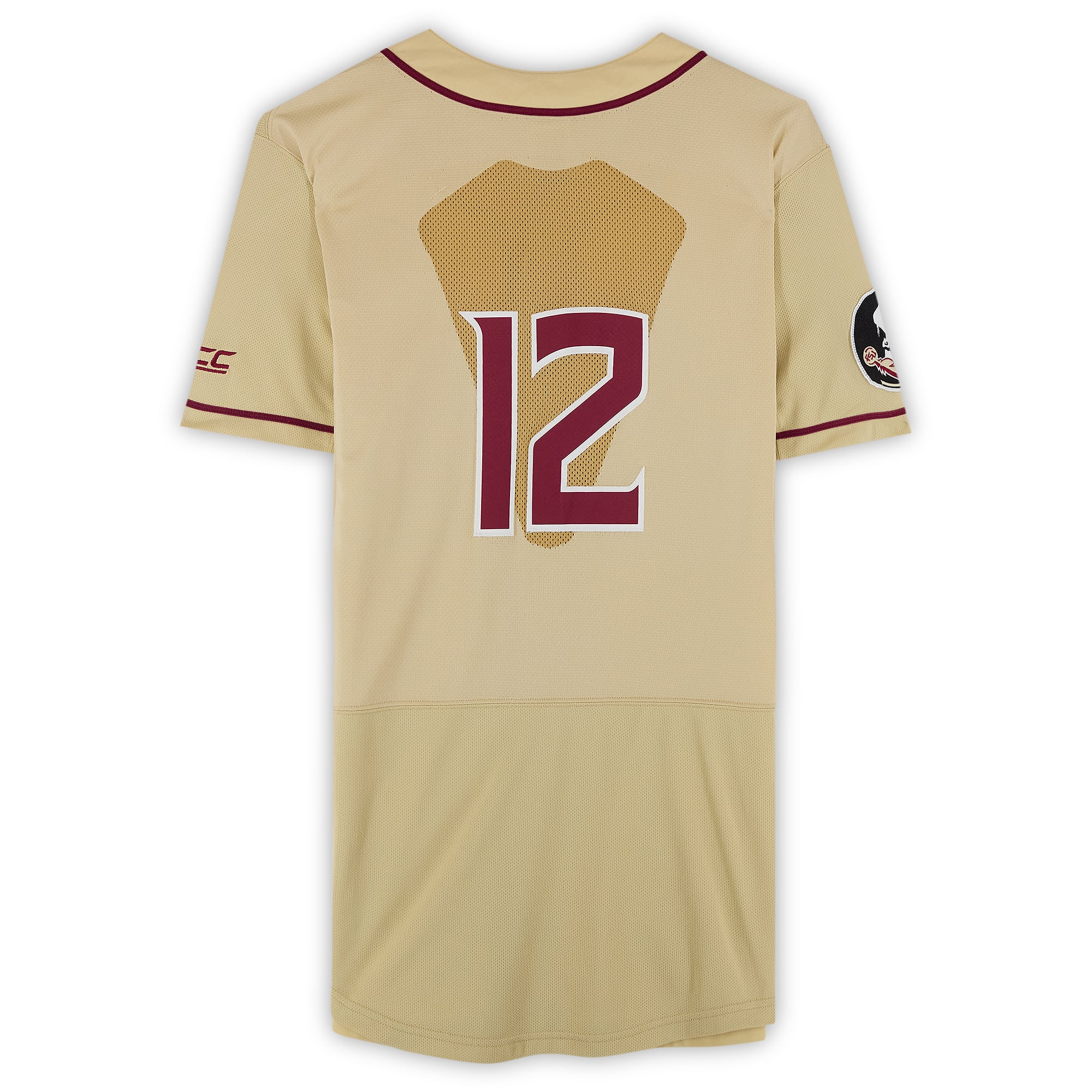 Florida State Seminoles Team-Issued #12 Gold Jersey from the Baseball Program - Size 46