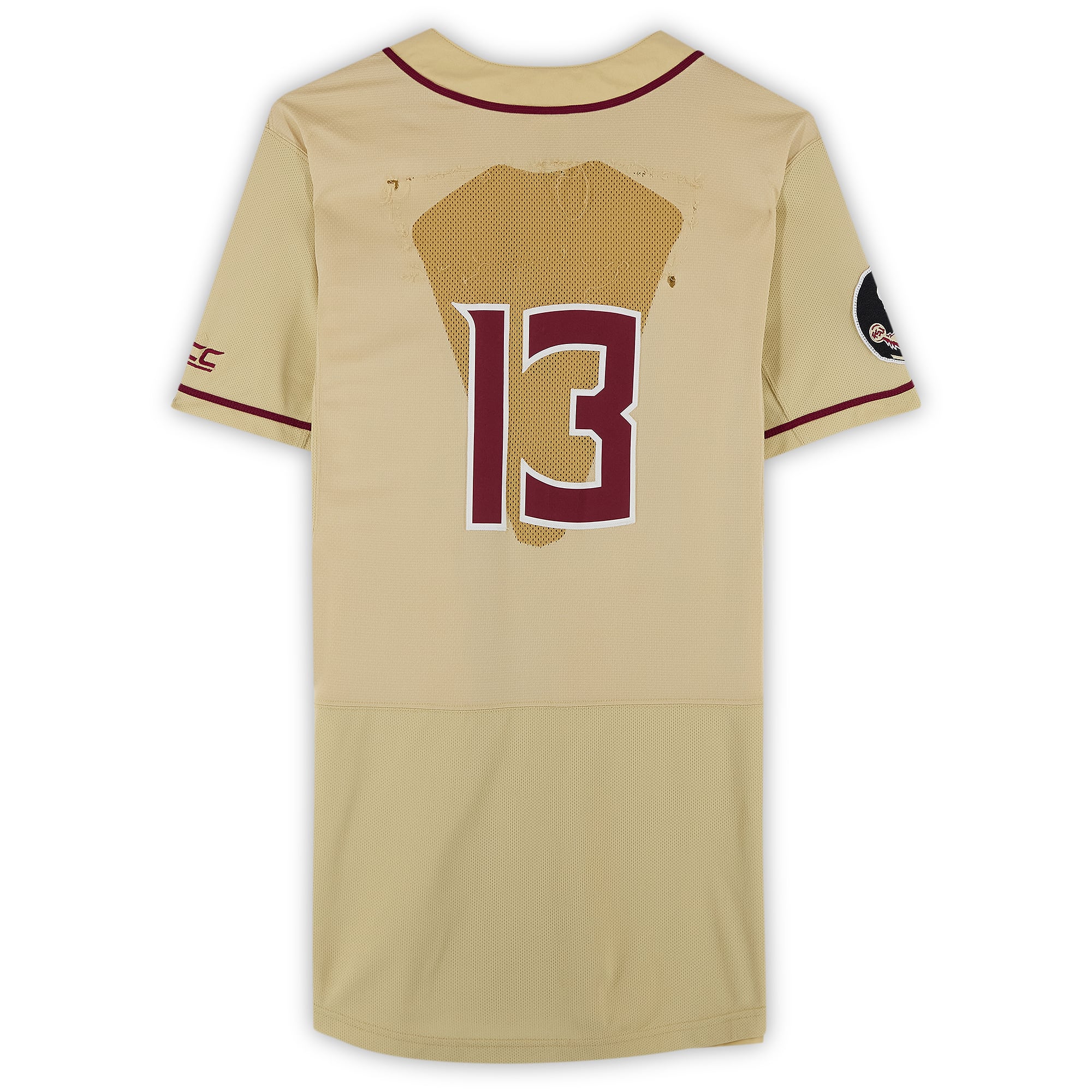 Florida State Seminoles Team-Issued #13 Gold Jersey from the Baseball Program - Size 46