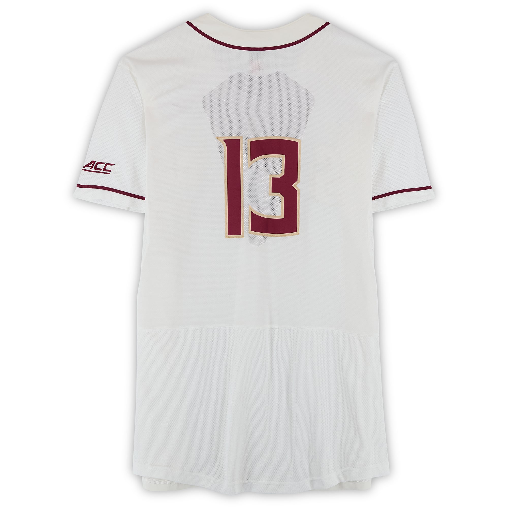 Florida State Seminoles Team-Issued #13 White Jersey from the Baseball Program - Size 50