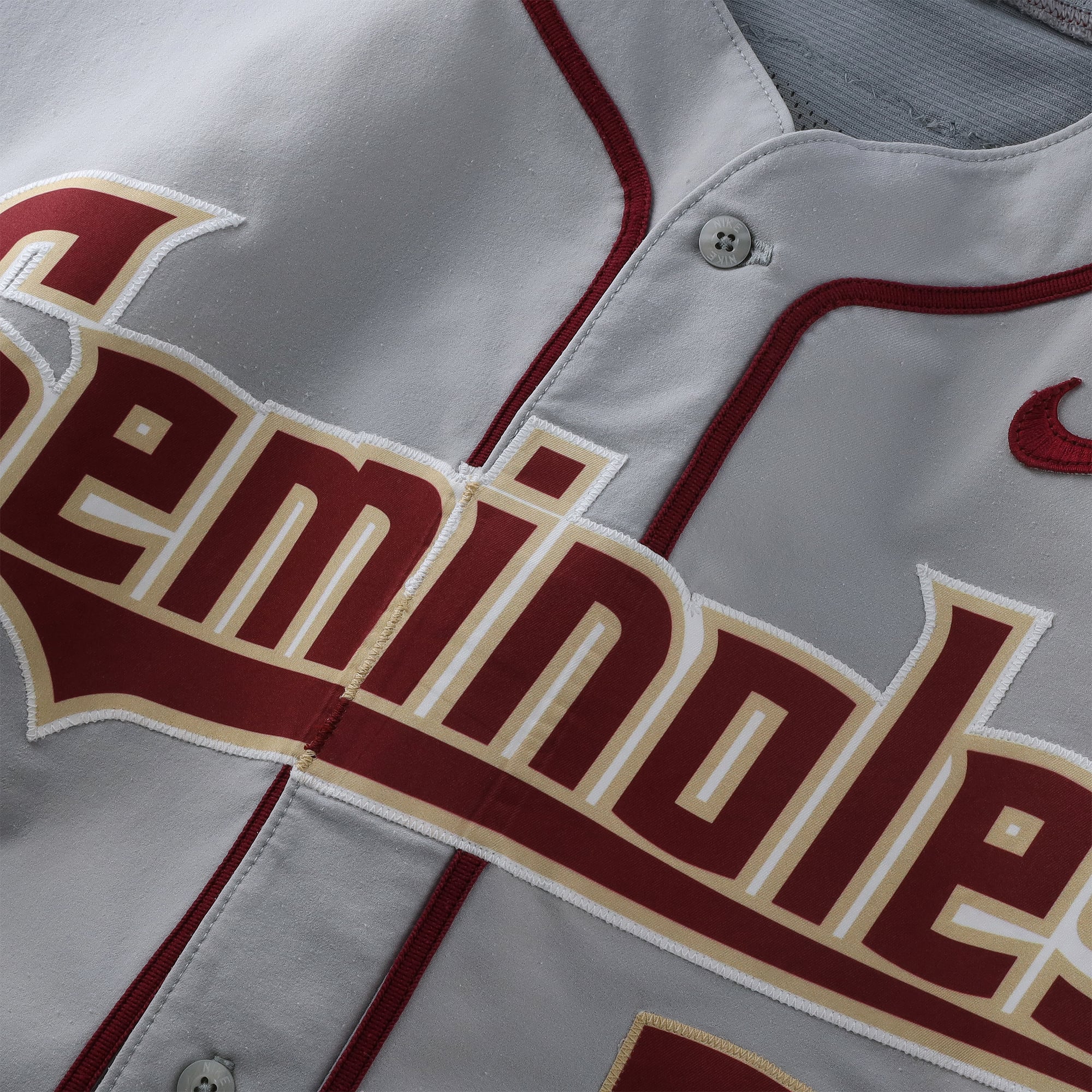 Maillot gris n° 21 de l'équipe des Seminoles de l'Université d'État de Floride - Taille 50