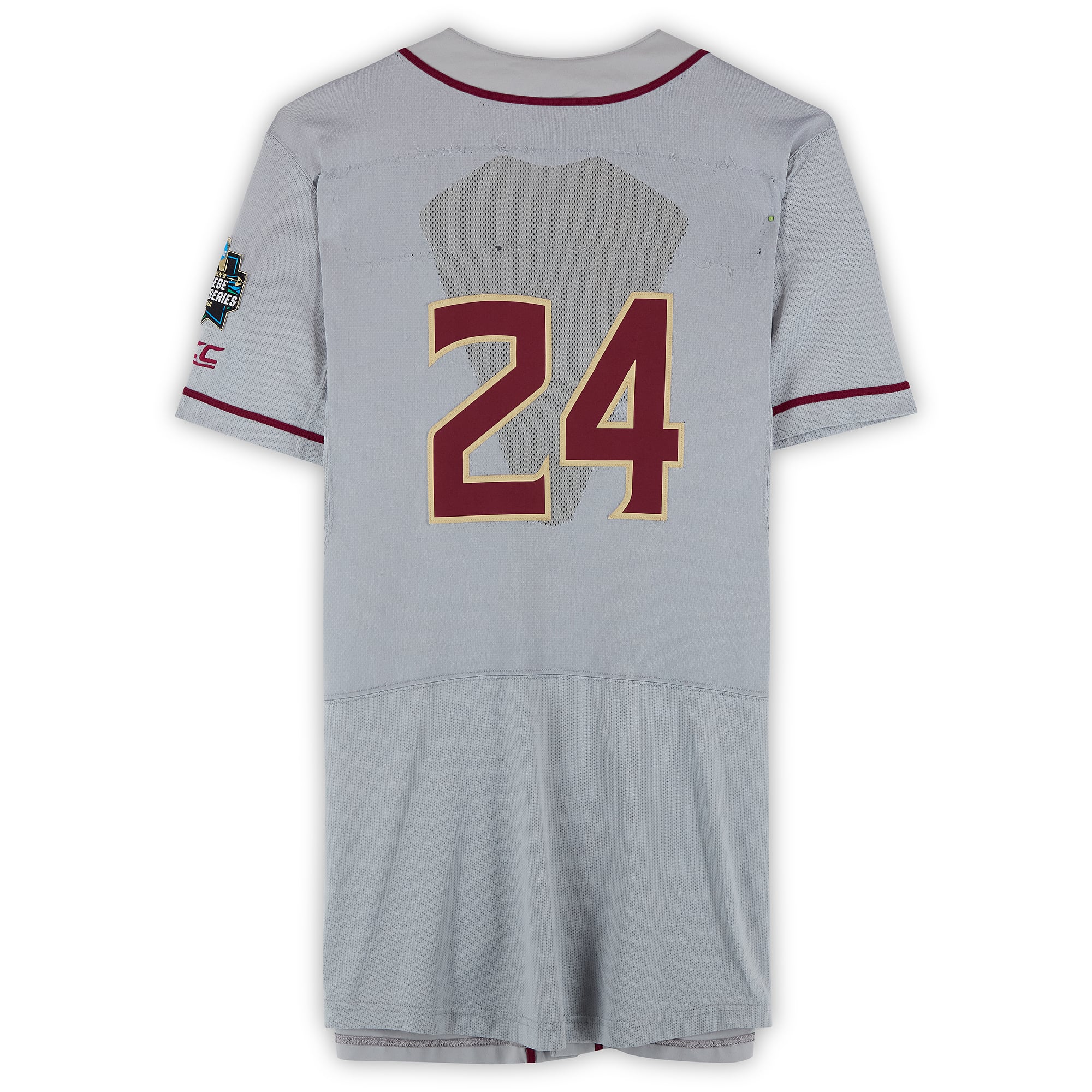 Florida State Seminoles Team-Issued #24 Gray Jersey from the 2017 College World Series - Size 44