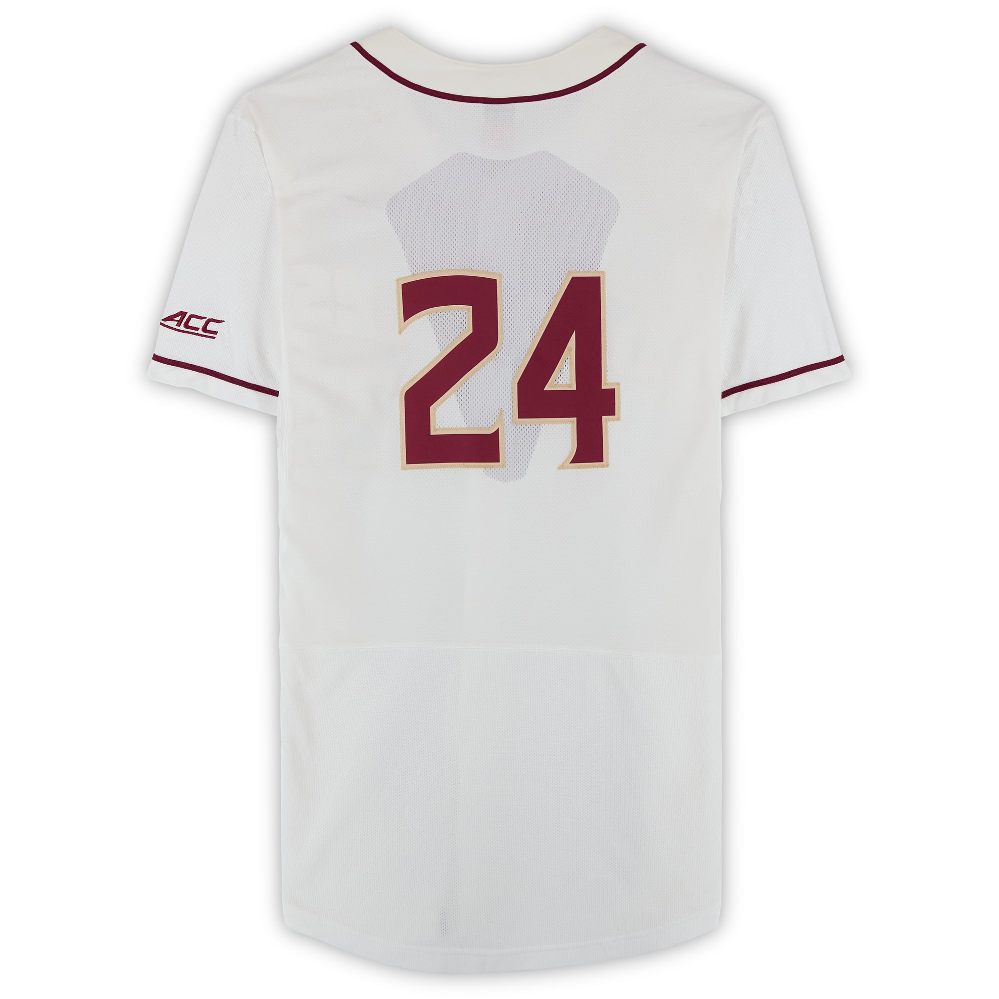 Florida State Seminoles Team-Issued #24 White Jersey from the Baseball Program - Size 50