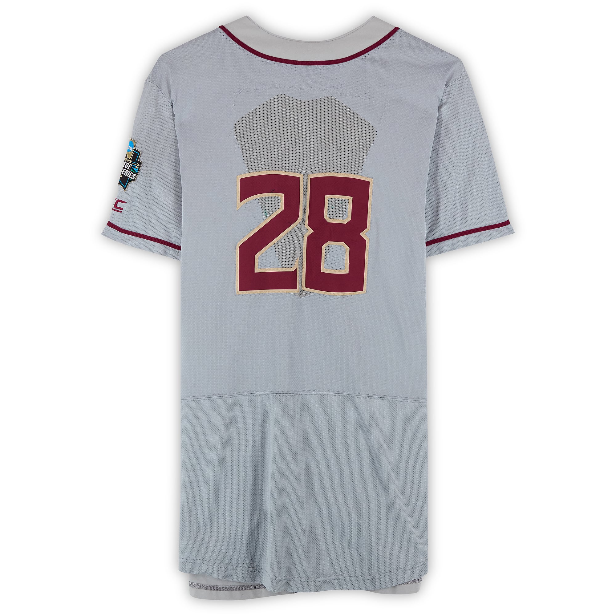Florida State Seminoles Team-Issued #28 Gray Jersey from the 2017 College World Series - Size 48