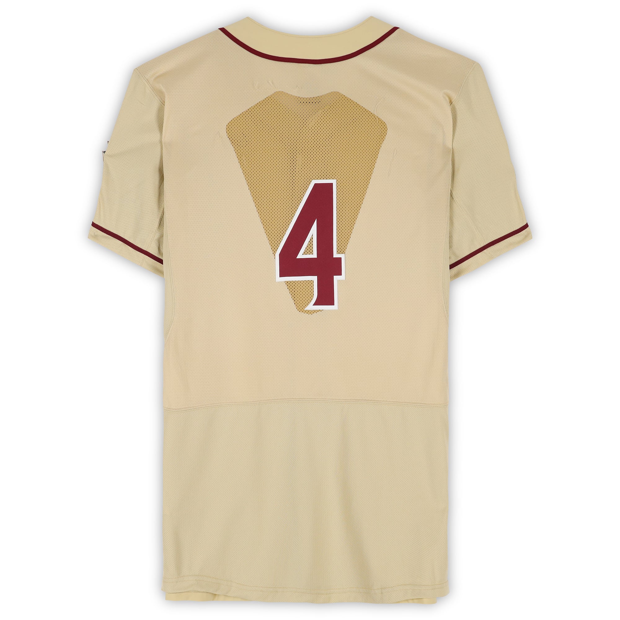 Florida State Seminoles Team-Issued #4 Gold Jersey from the 2017 College World Series - Size 46